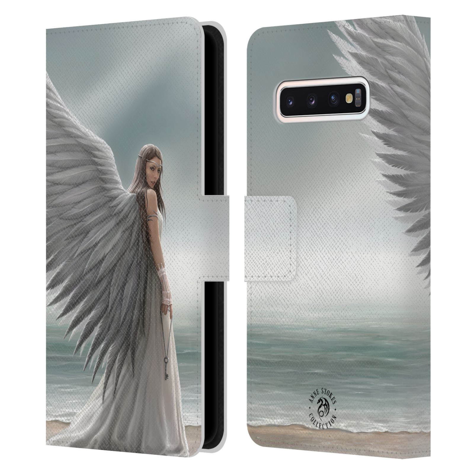 Pouzdro HEAD CASE na mobil Samsung Galaxy S10  fantasy - anděl na pláži