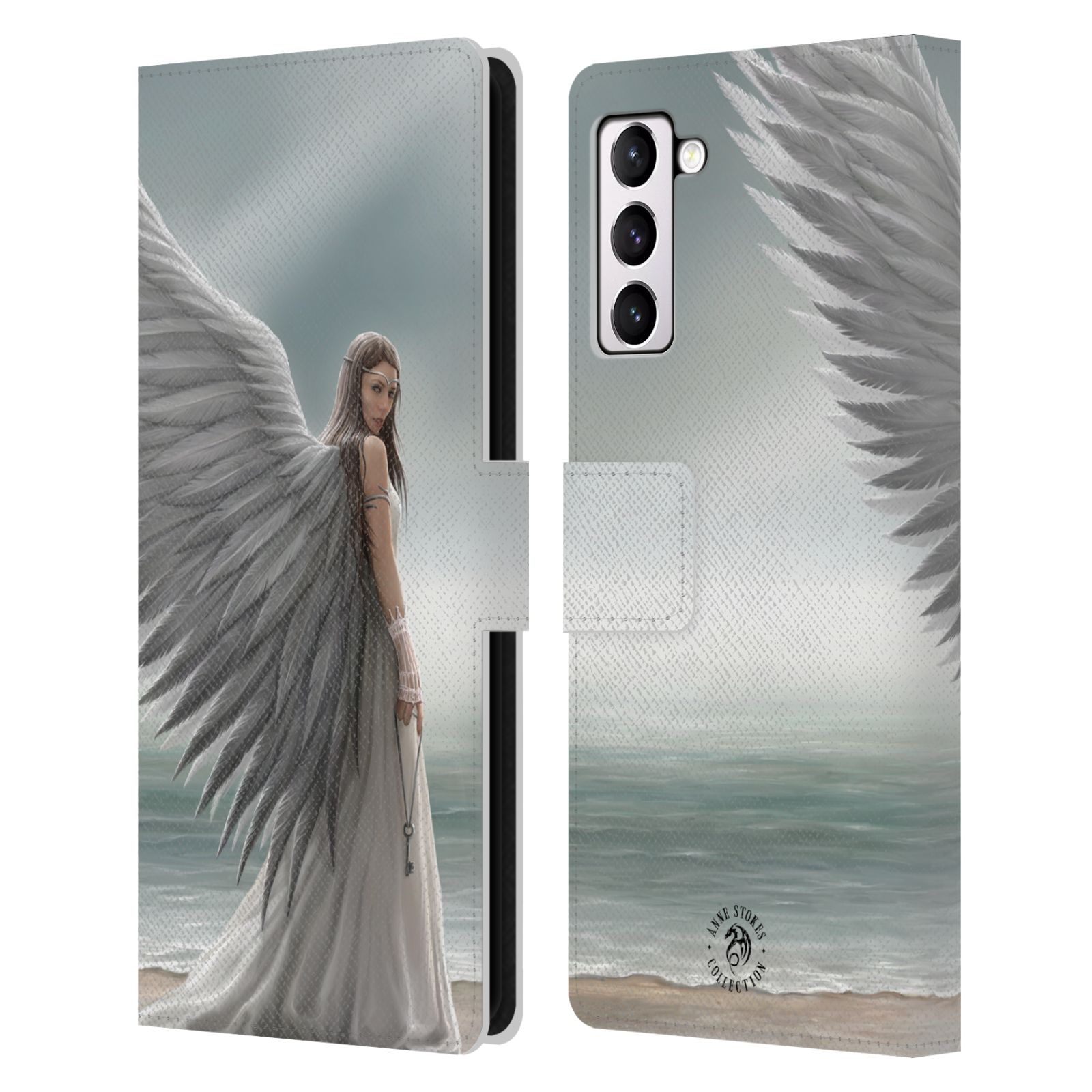 Pouzdro HEAD CASE na mobil Samsung Galaxy S21+ 5G / S21 PLUS 5G  fantasy - anděl na pláži