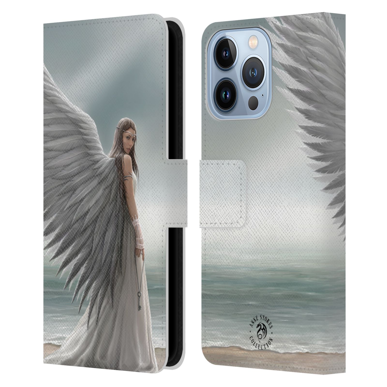 Pouzdro HEAD CASE na mobil Apple Iphone 13 PRO  fantasy - anděl na pláži