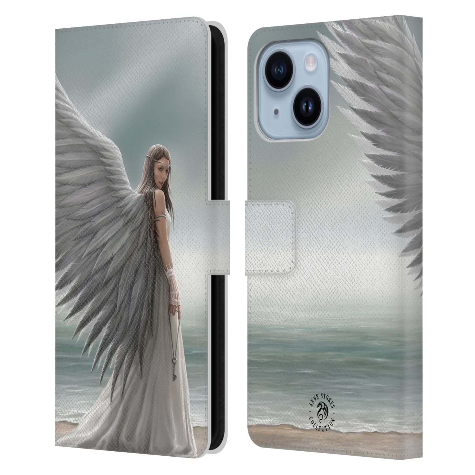Pouzdro HEAD CASE na mobil Apple Iphone 14 PLUS  fantasy - anděl na pláži