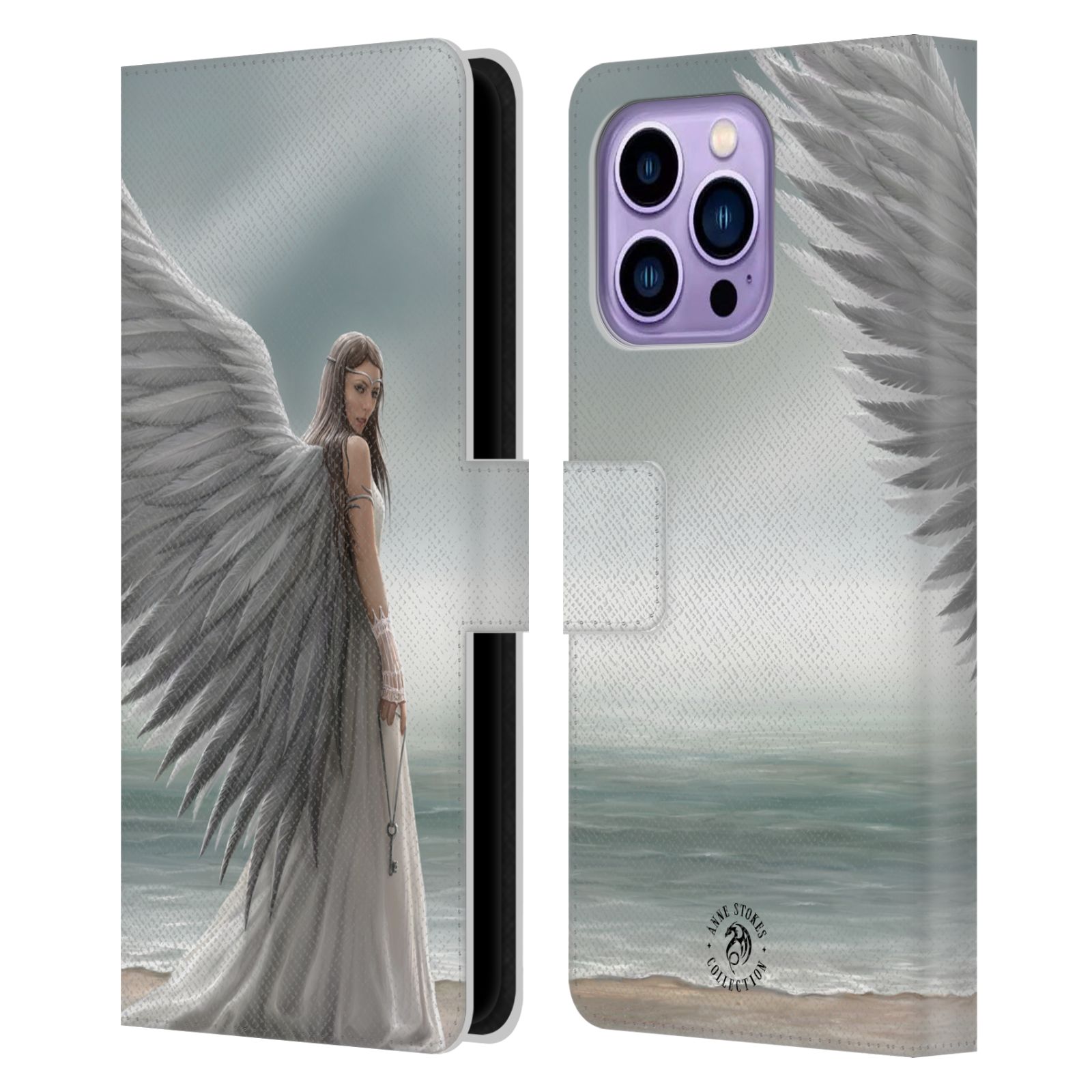 Pouzdro HEAD CASE na mobil Apple Iphone 14 PRO MAX  fantasy - anděl na pláži