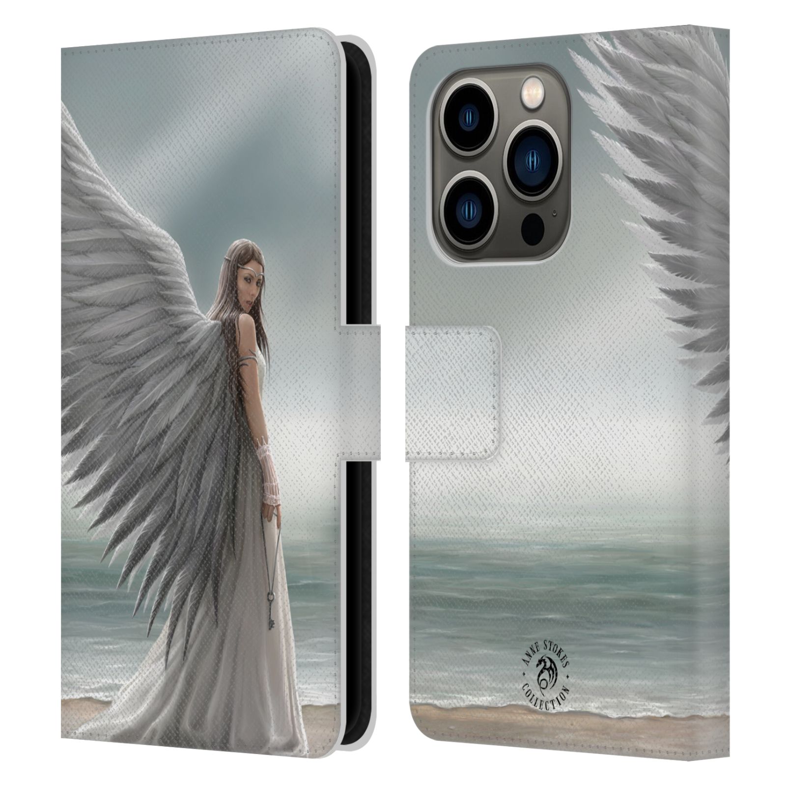Pouzdro HEAD CASE na mobil Apple Iphone 14 PRO  fantasy - anděl na pláži