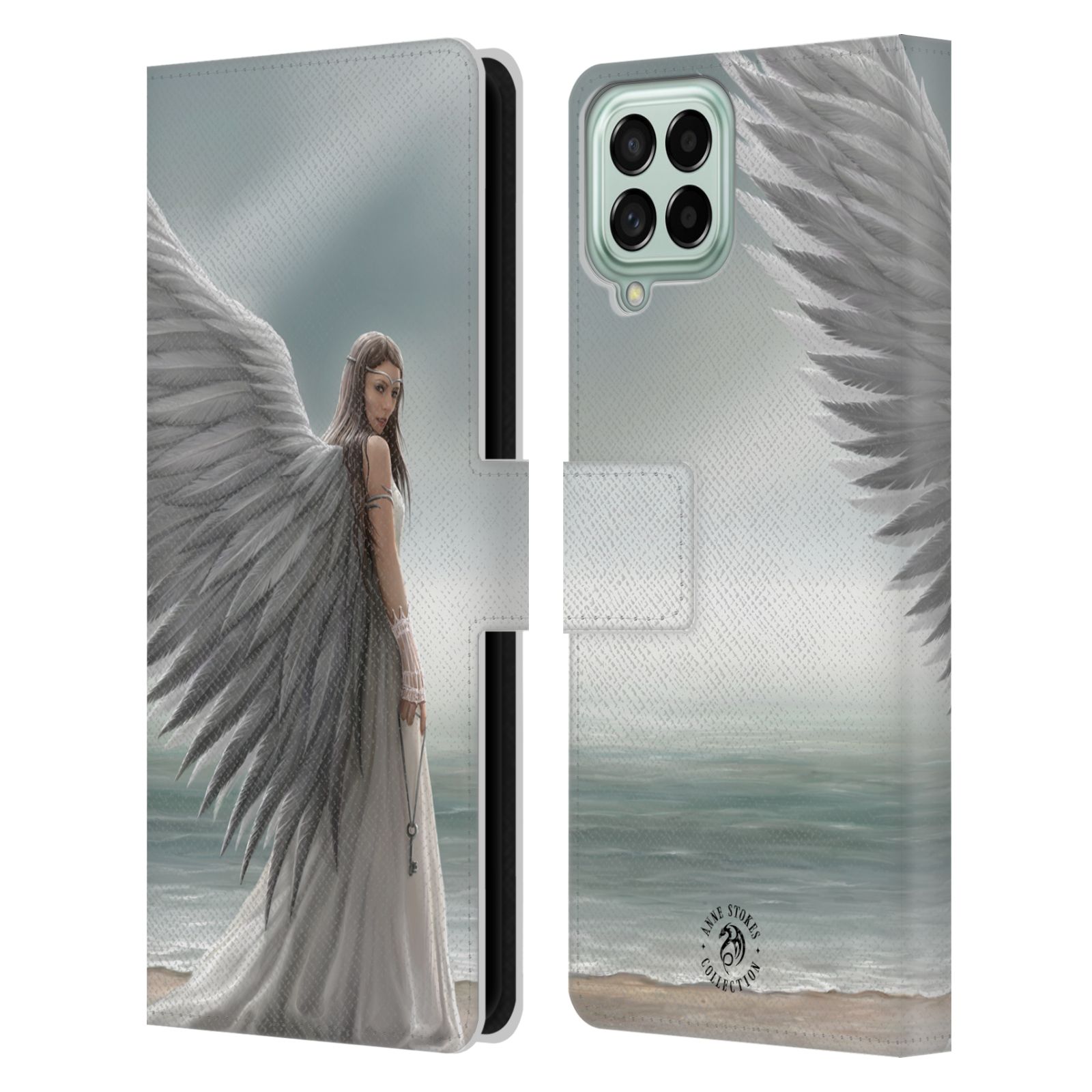 Pouzdro HEAD CASE na mobil Samsung Galaxy M33 5G  fantasy - anděl na pláži