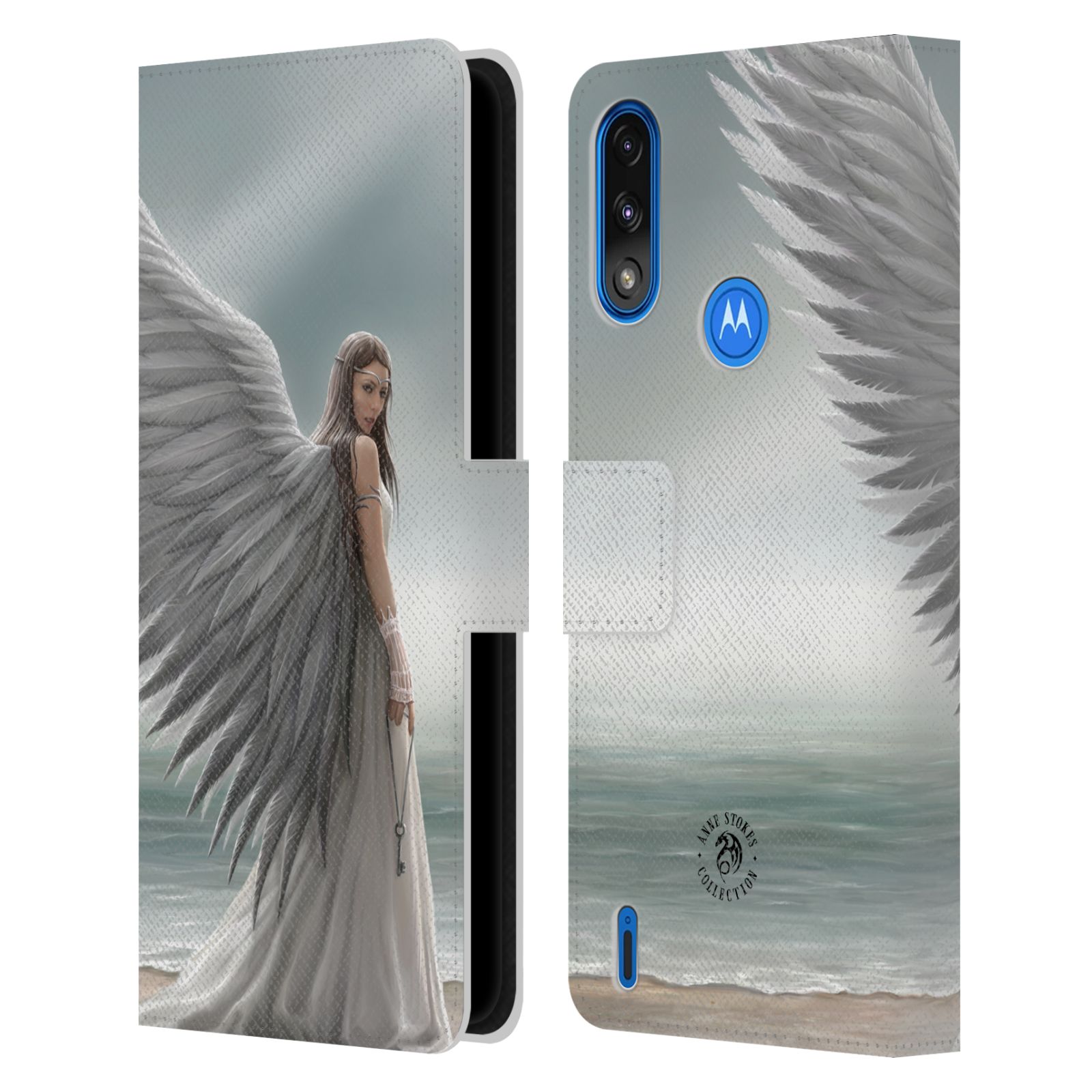 Pouzdro HEAD CASE na mobil Motorola Moto E7 POWER  fantasy - anděl na pláži