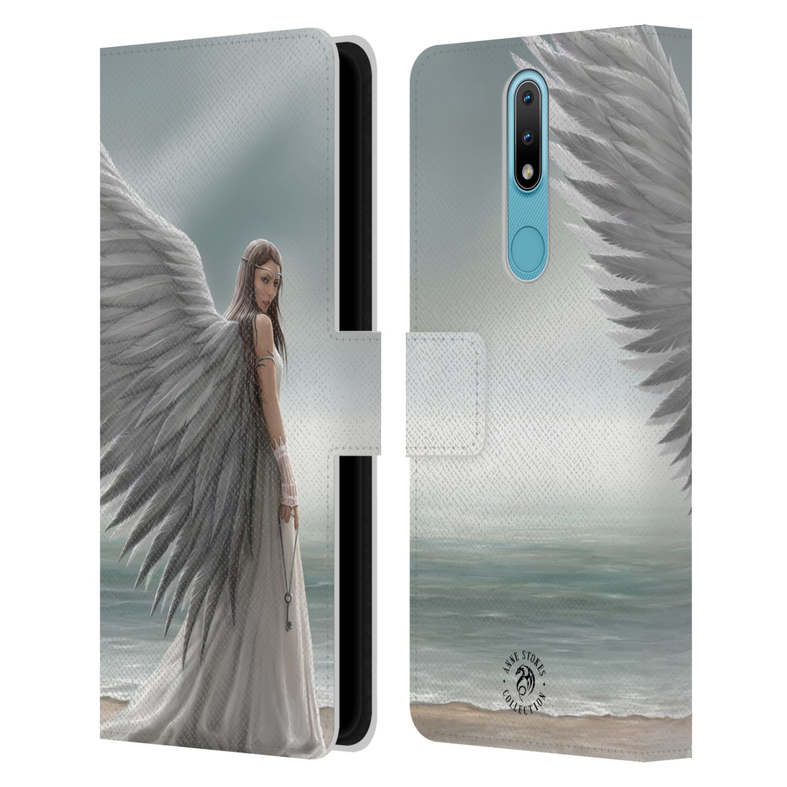 Pouzdro HEAD CASE na mobil Nokia 2.4  fantasy - anděl na pláži