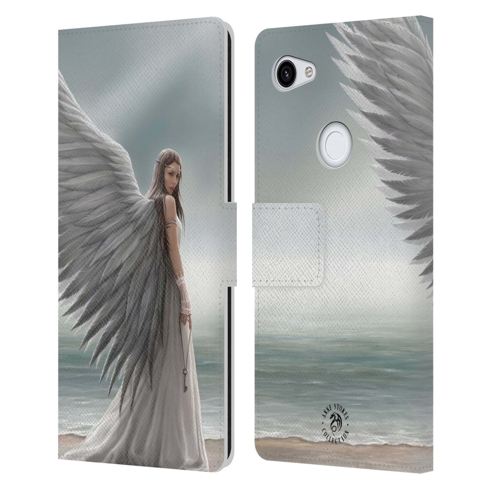 Pouzdro na mobil Google Pixel 3a XL - Head Case - fantasy - anděl na pláži