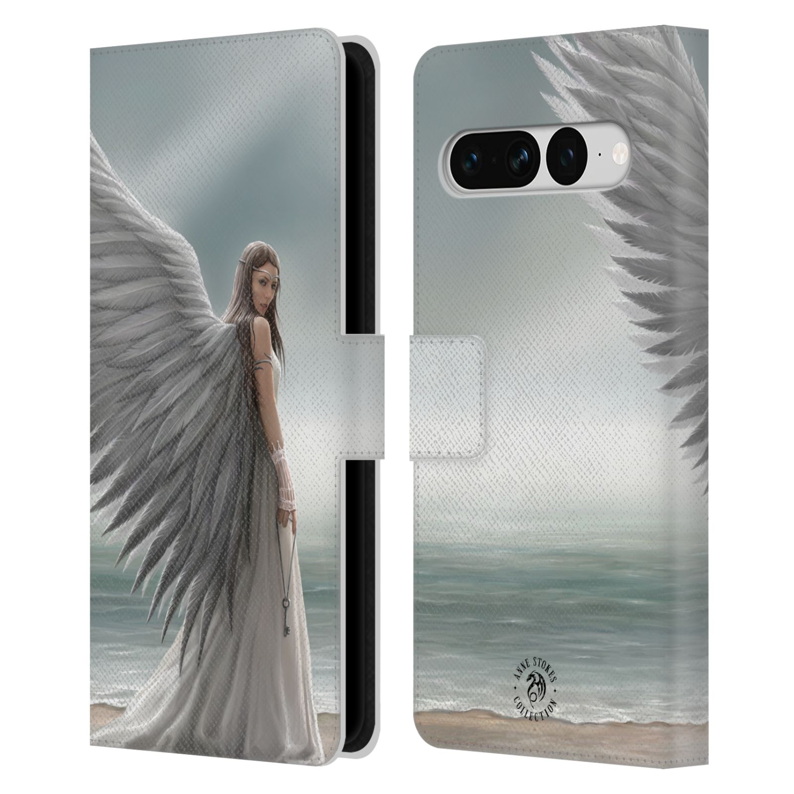 Pouzdro HEAD CASE na mobil Google Pixel 7 PRO  fantasy - anděl na pláži