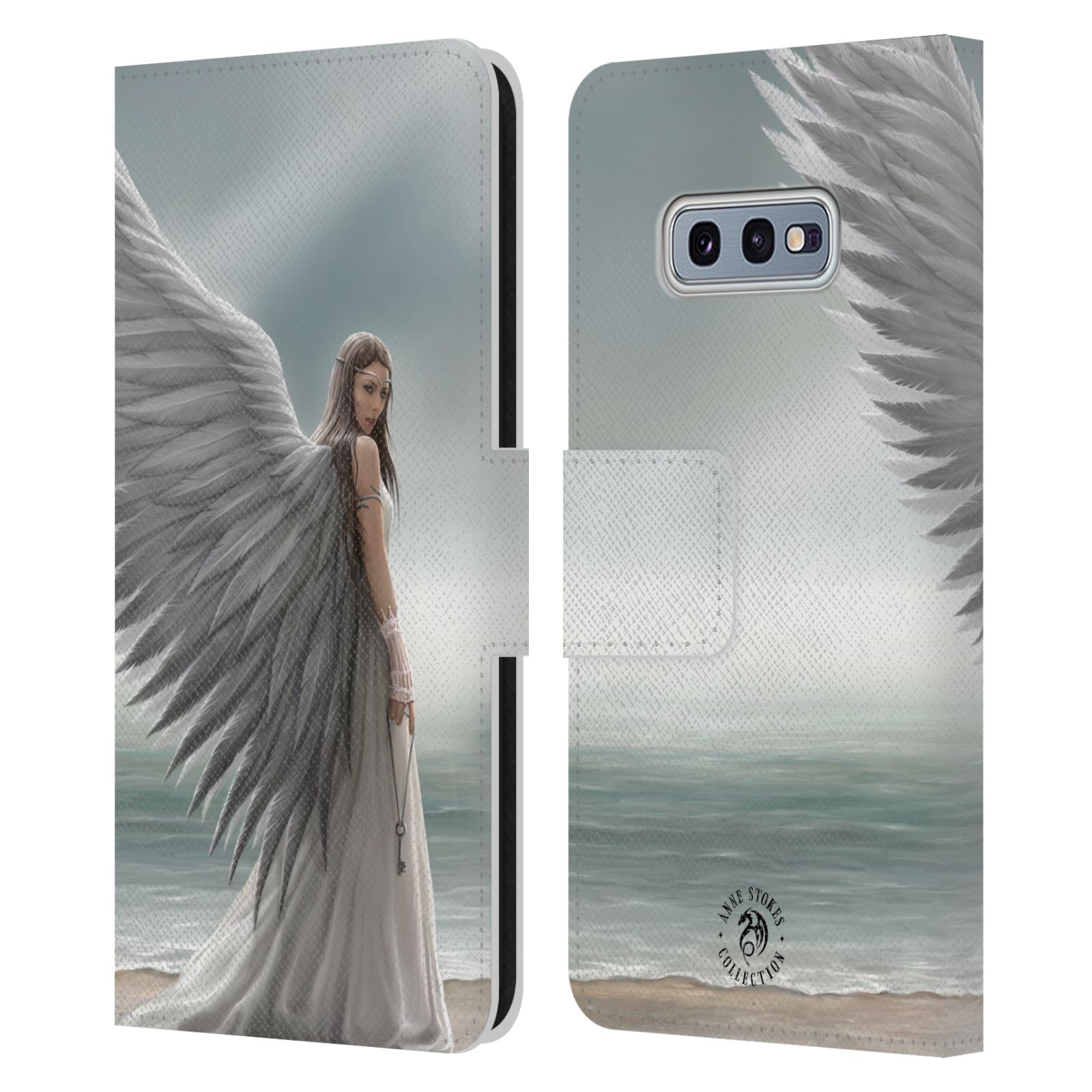 Pouzdro HEAD CASE na mobil Samsung Galaxy S10e  fantasy - anděl na pláži