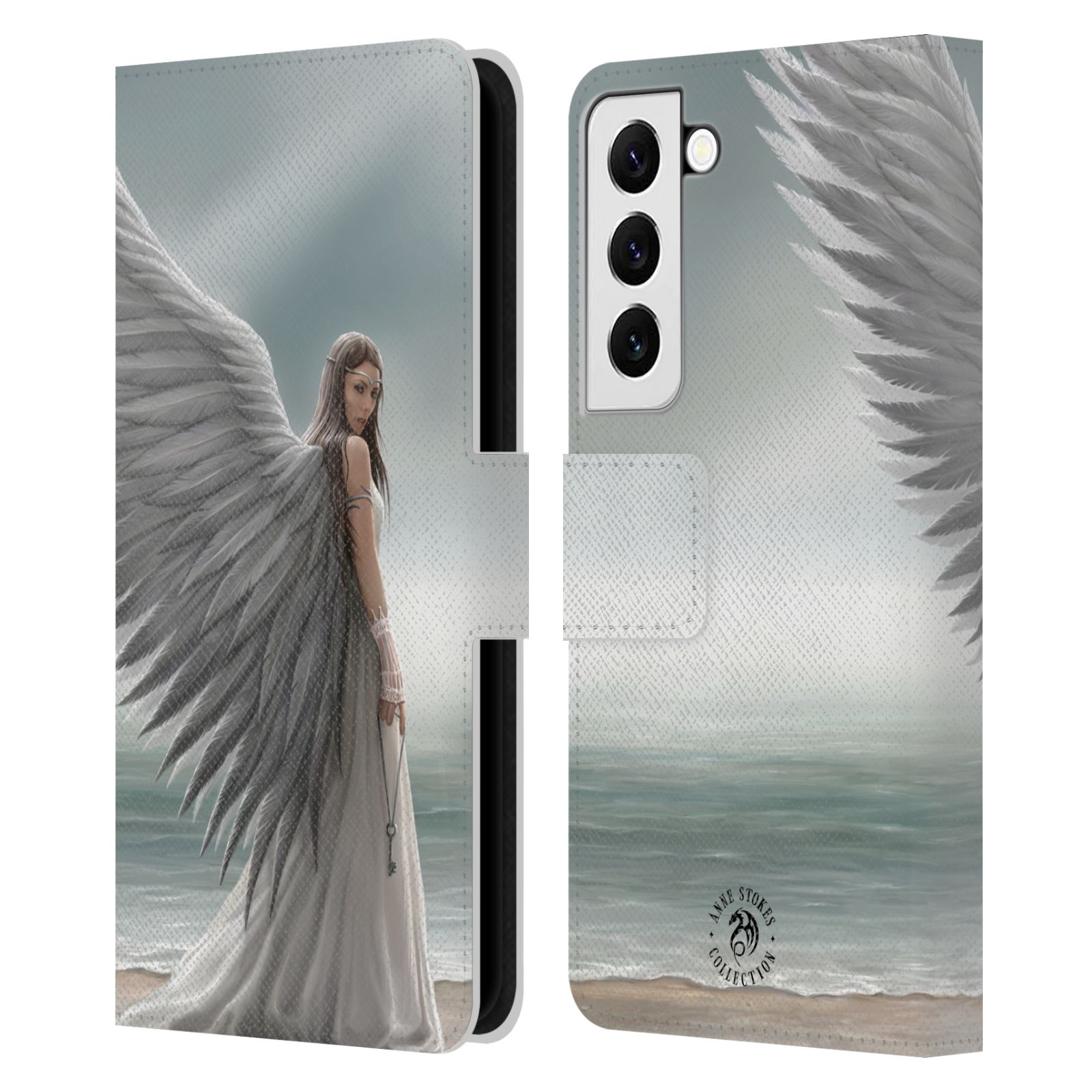 Pouzdro HEAD CASE na mobil Samsung Galaxy S22 / S22 5G  fantasy - anděl na pláži