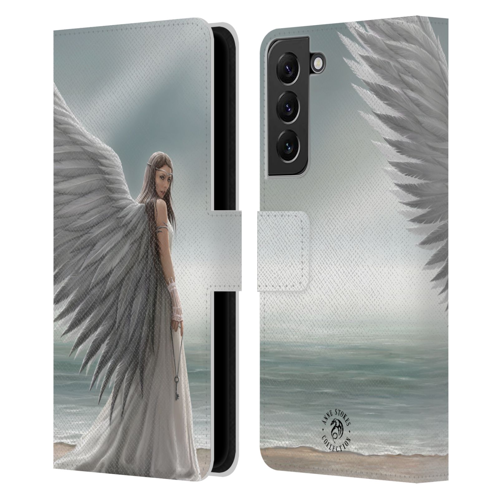 Pouzdro HEAD CASE na mobil Samsung Galaxy S22+ / S22+ 5G  fantasy - anděl na pláži