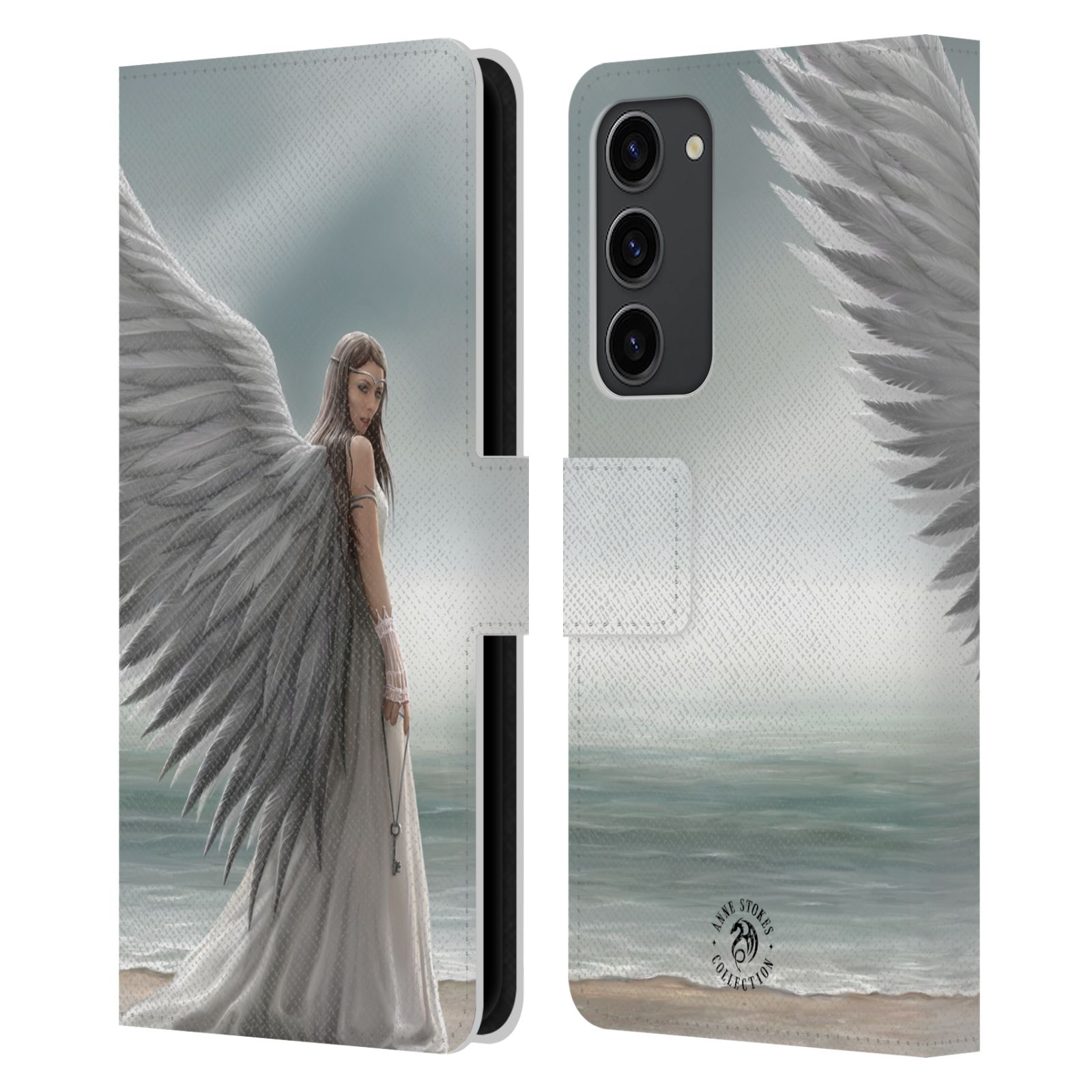 Pouzdro HEAD CASE na mobil Samsung Galaxy S23+  fantasy - anděl na pláži