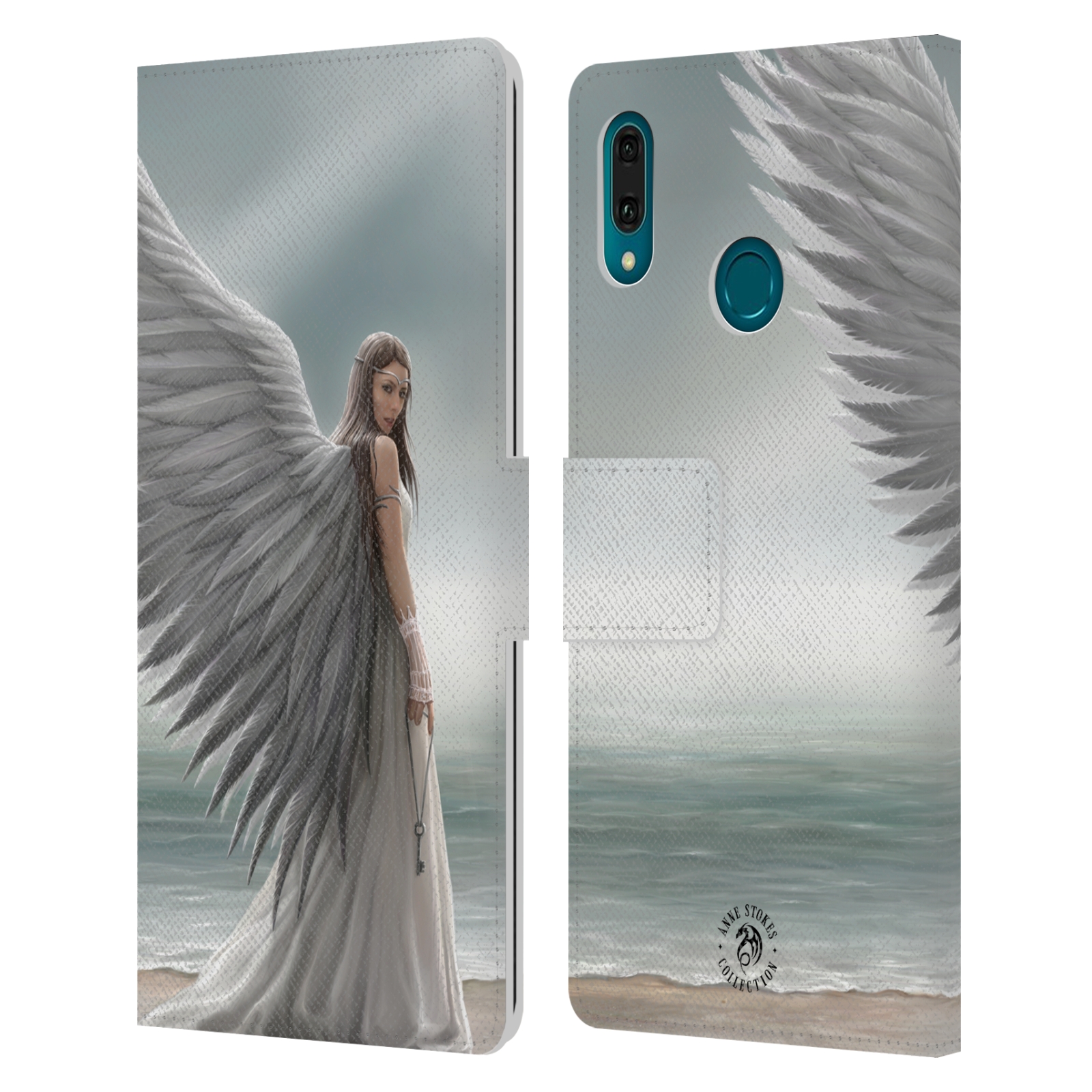 Pouzdro na mobil Huawei Y9 2019 - Head Case - fantasy - anděl na pláži