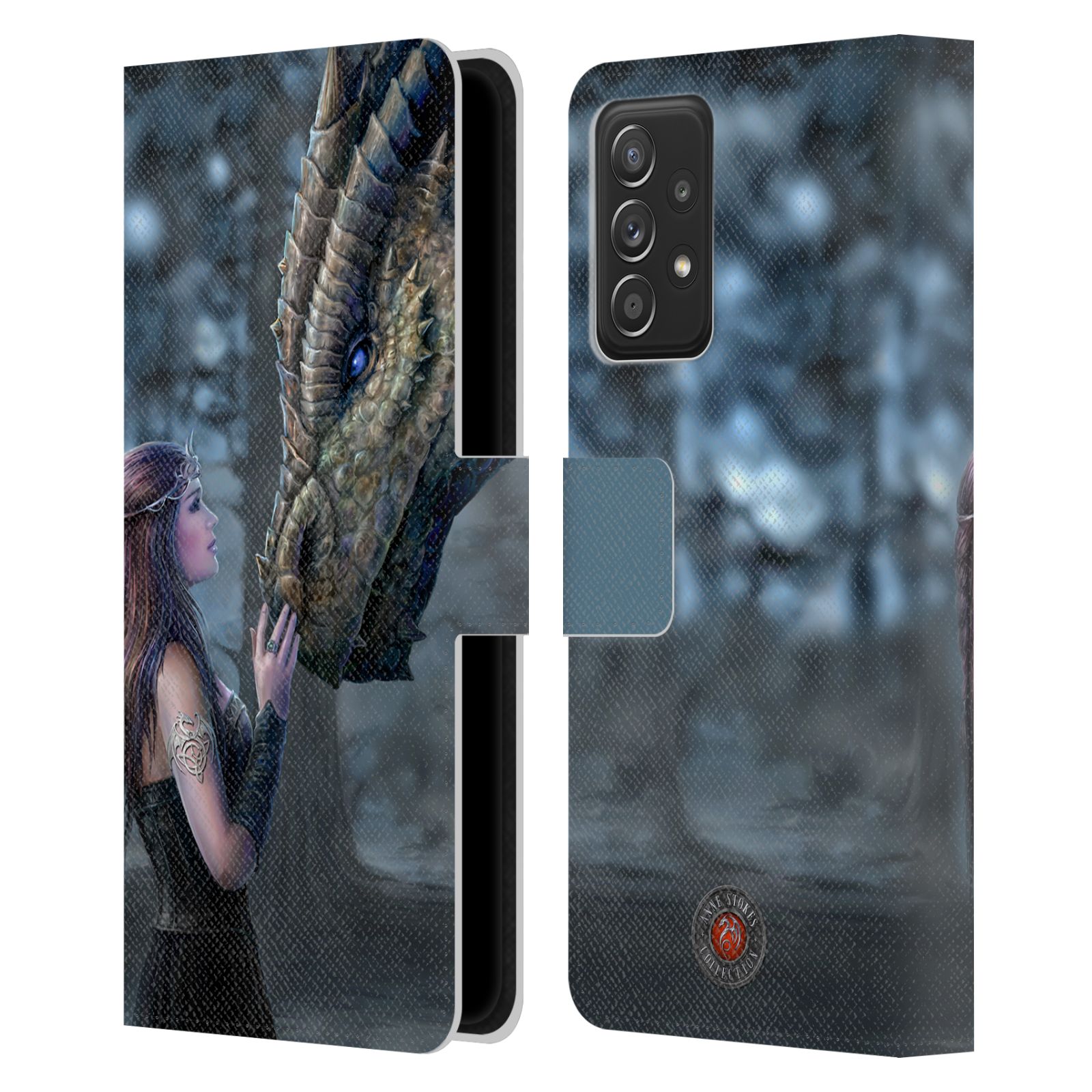 Pouzdro HEAD CASE na mobil Samsung Galaxy A52 / A52 5G / A52s 5G  fantasy - žena dračí pohled