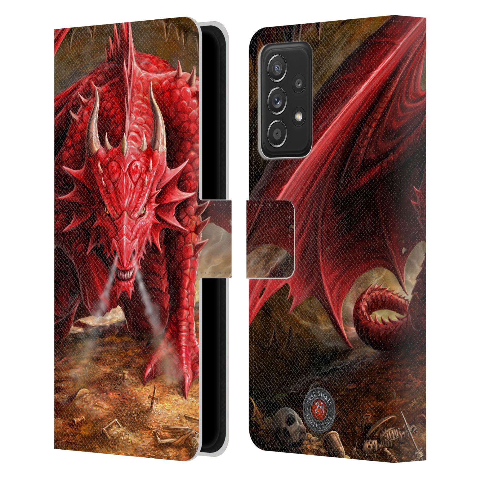 Pouzdro HEAD CASE na mobil Samsung Galaxy A52 / A52 5G / A52s 5G  fantasy - červený drak
