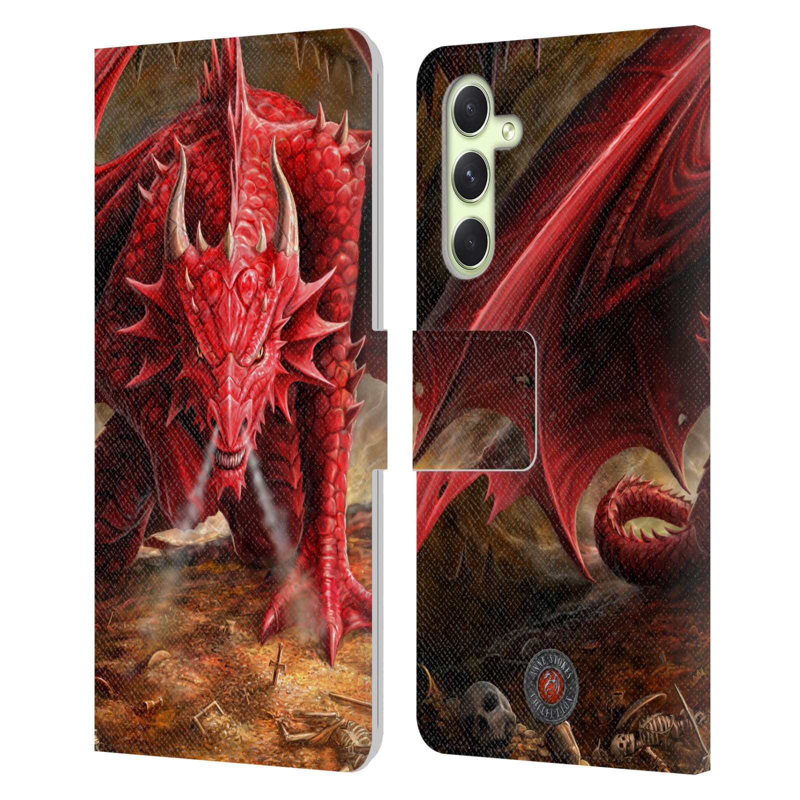 Pouzdro HEAD CASE na mobil Samsung Galaxy A54 5G  fantasy - červený drak