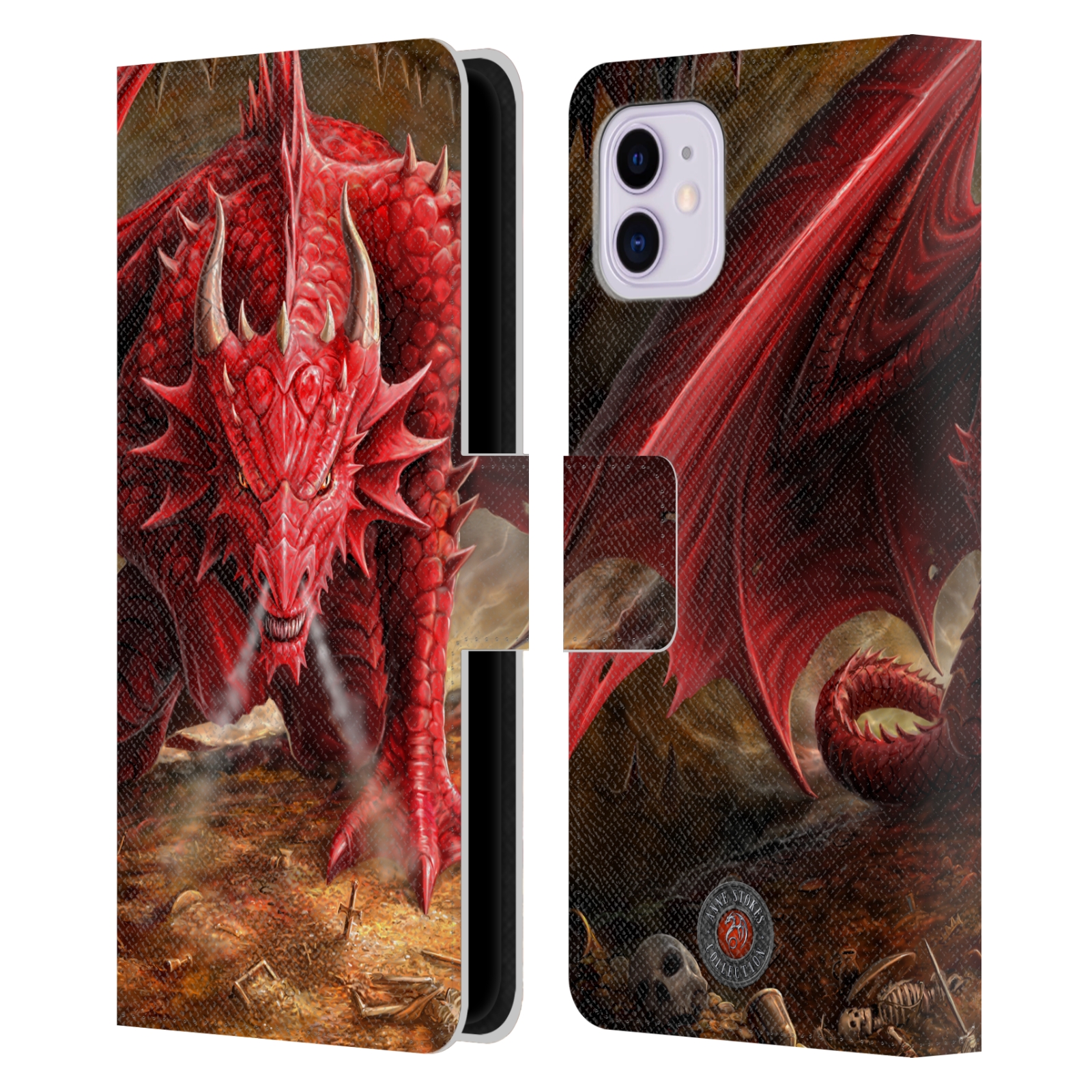 Pouzdro na mobil Apple Iphone 11 - Head Case - fantasy - červený drak