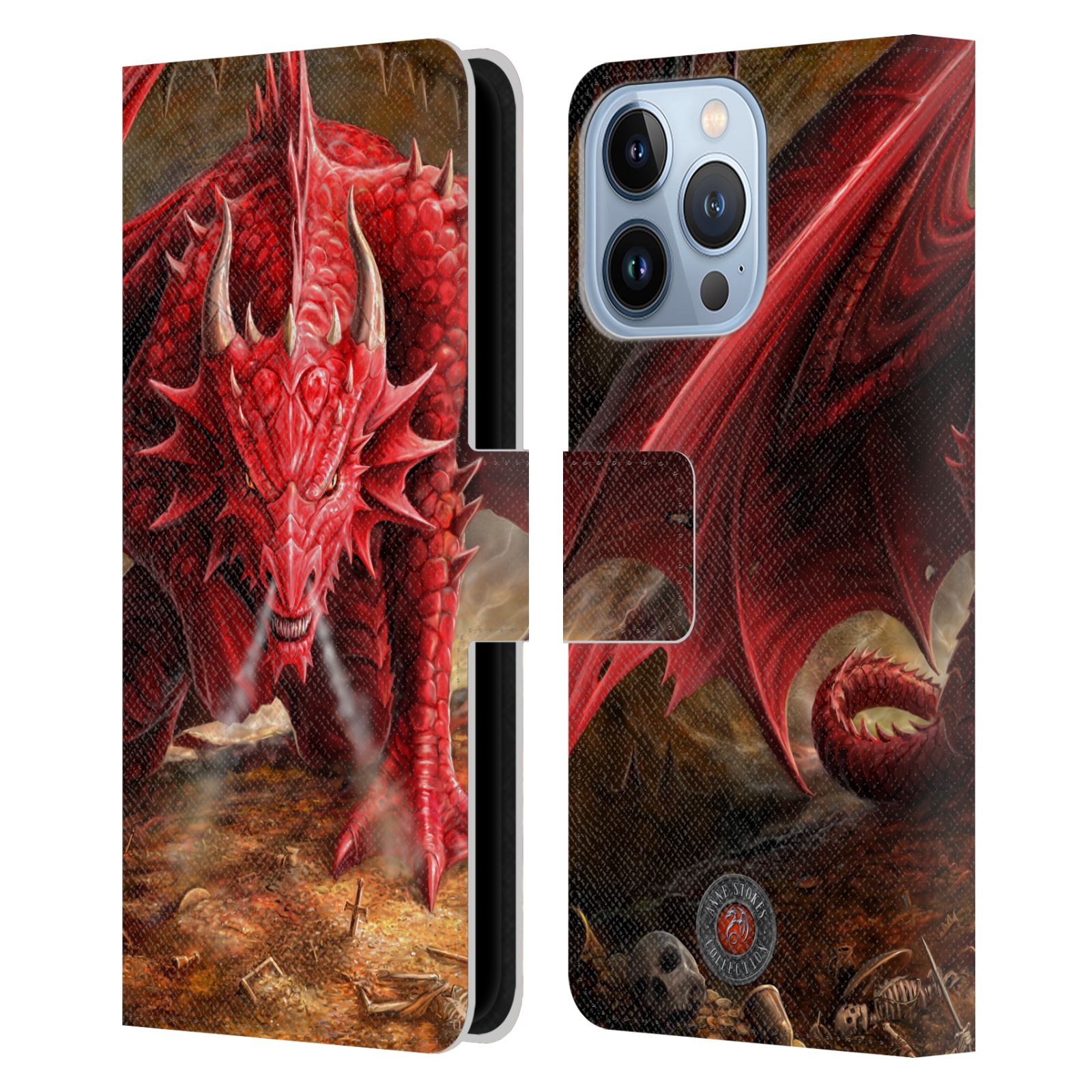 Pouzdro HEAD CASE na mobil Apple Iphone 13 PRO  fantasy - červený drak
