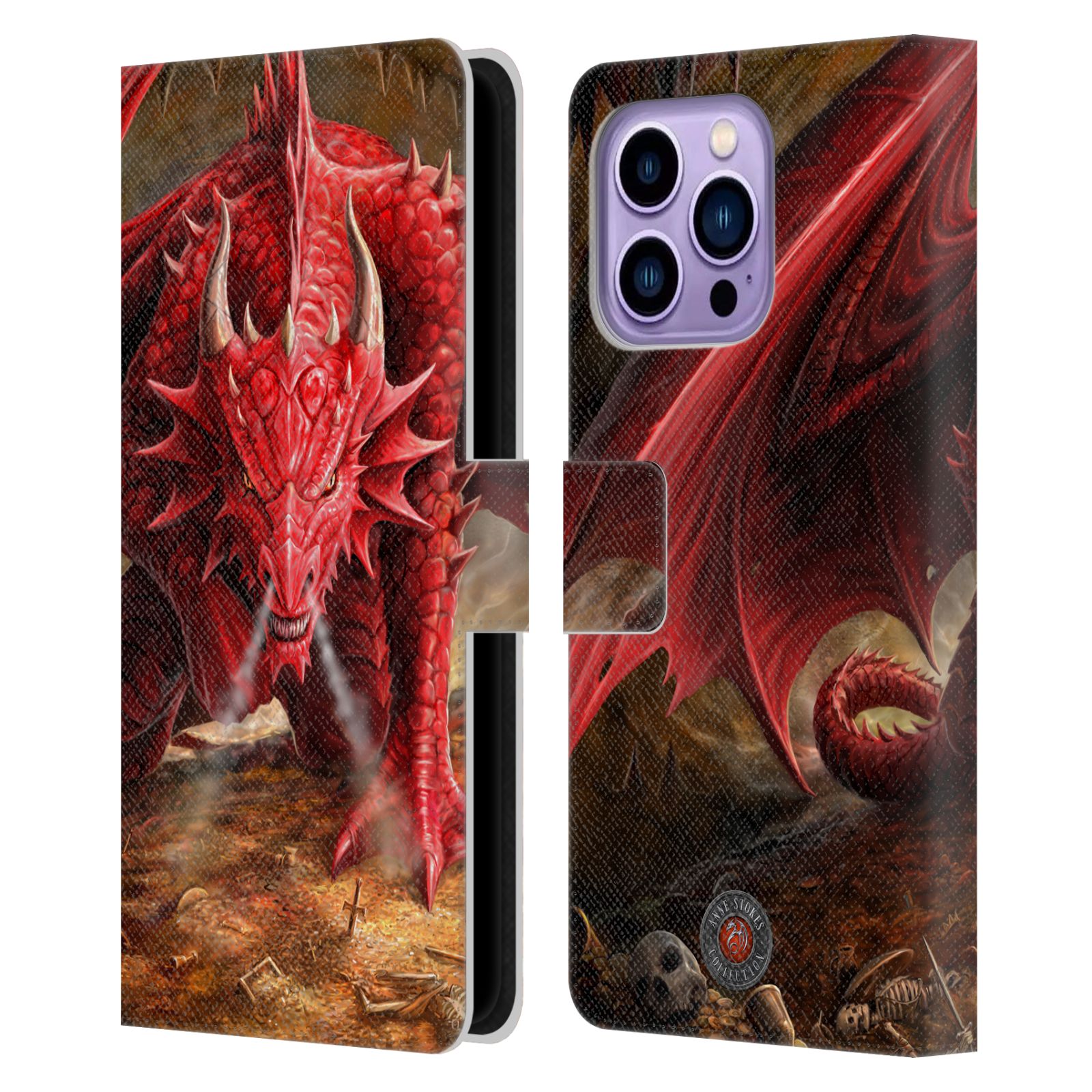 Pouzdro HEAD CASE na mobil Apple Iphone 14 PRO MAX  fantasy - červený drak