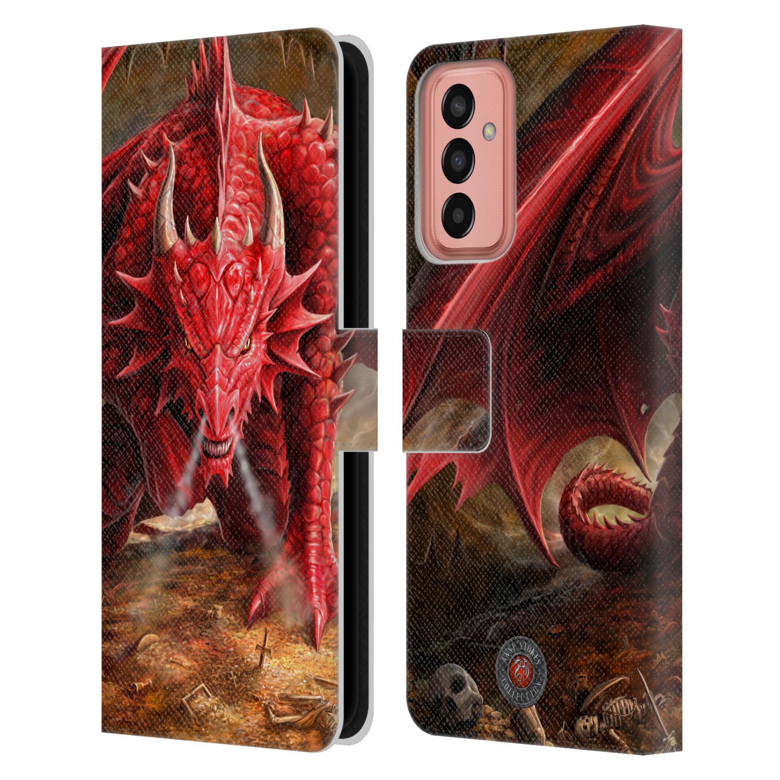 Pouzdro HEAD CASE na mobil Samsung Galaxy M13  fantasy - červený drak