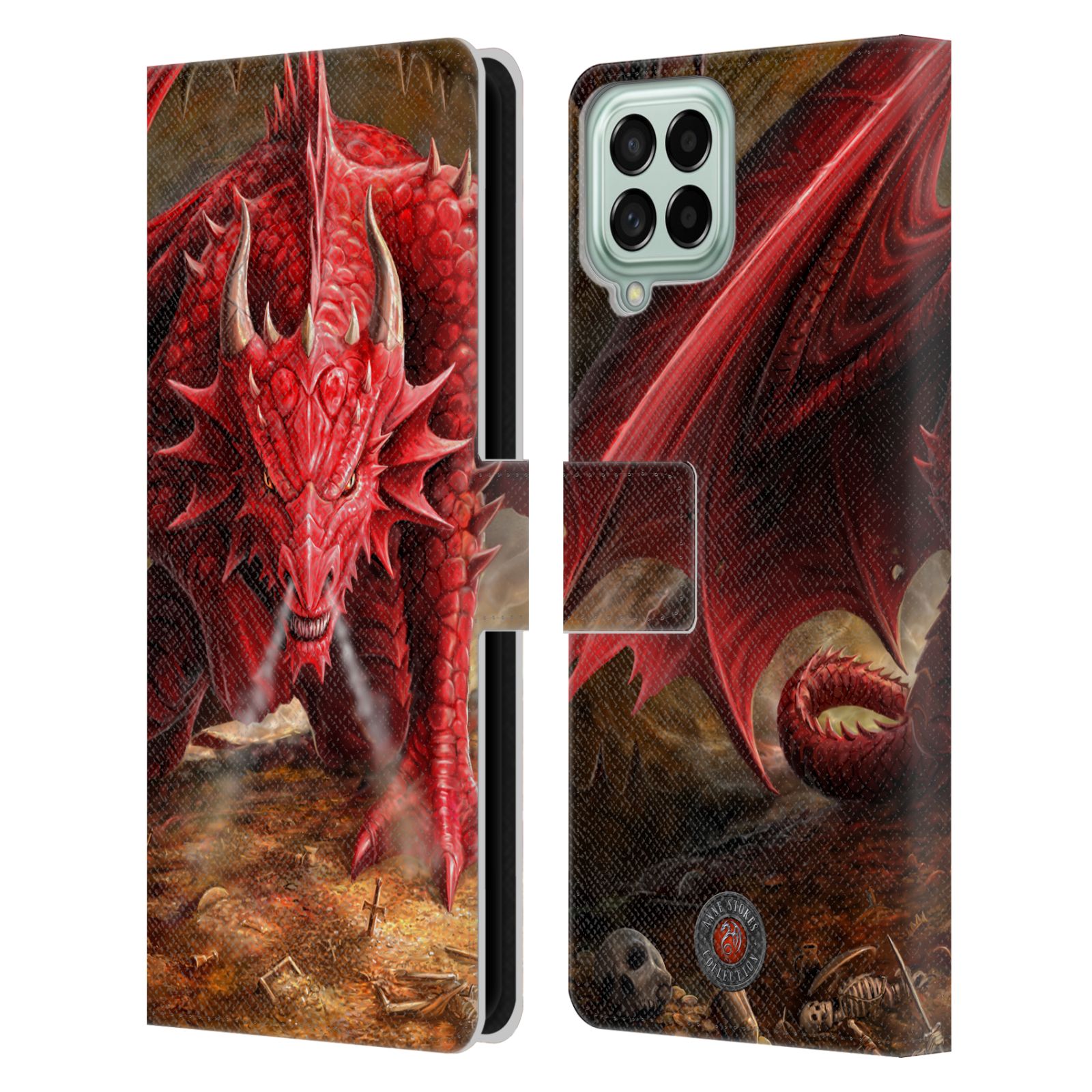 Pouzdro HEAD CASE na mobil Samsung Galaxy M53 5G  fantasy - červený drak