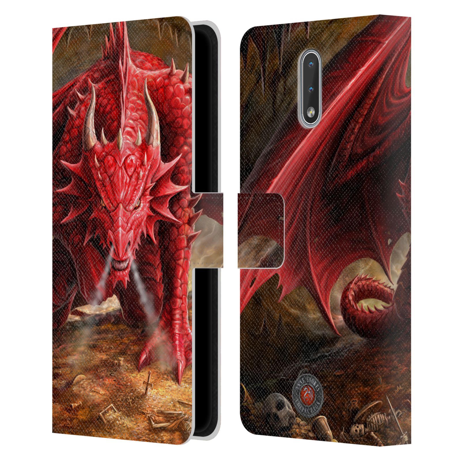 Pouzdro HEAD CASE na mobil Nokia 2.3  fantasy - červený drak