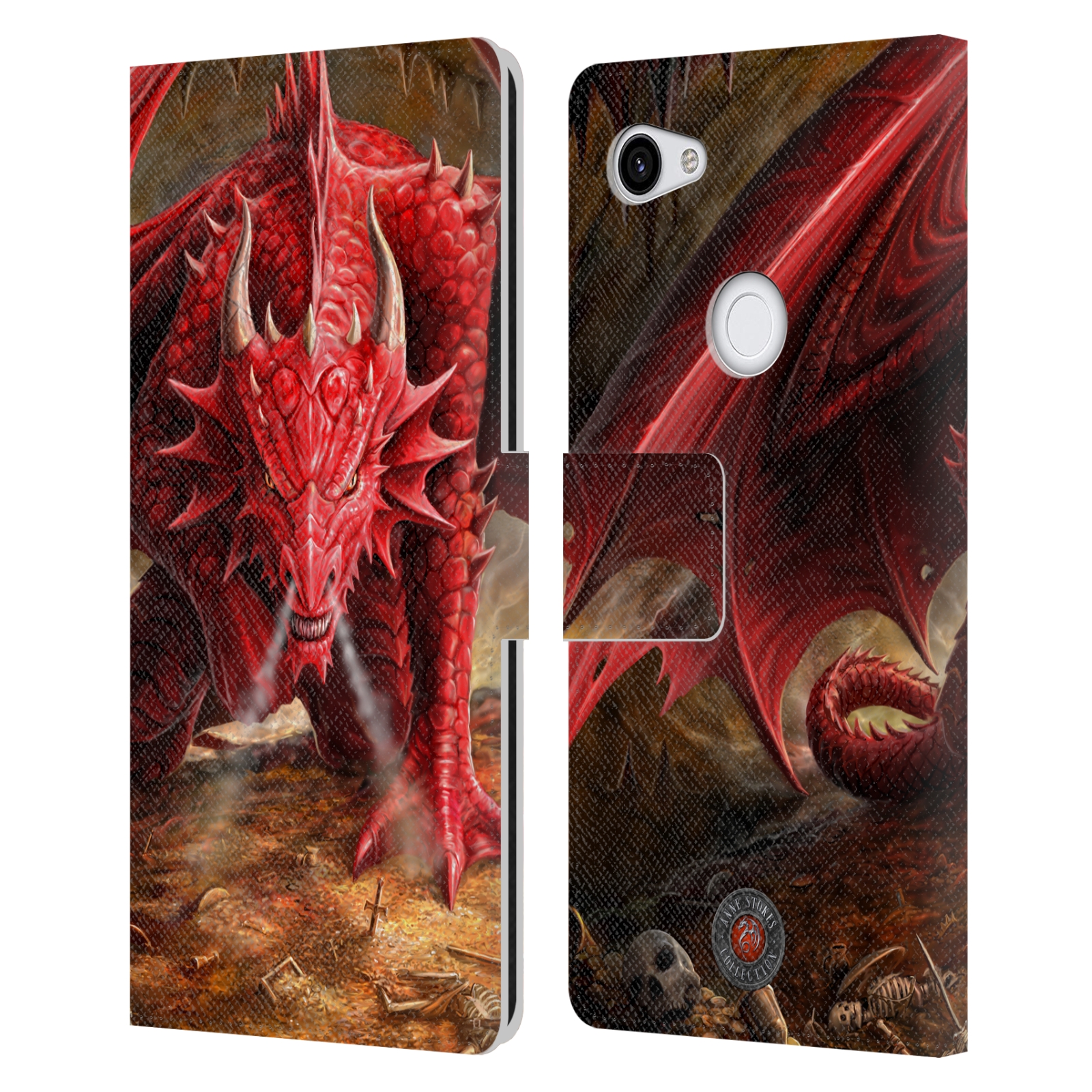 Pouzdro na mobil Google Pixel 3a XL - Head Case - fantasy - červený drak