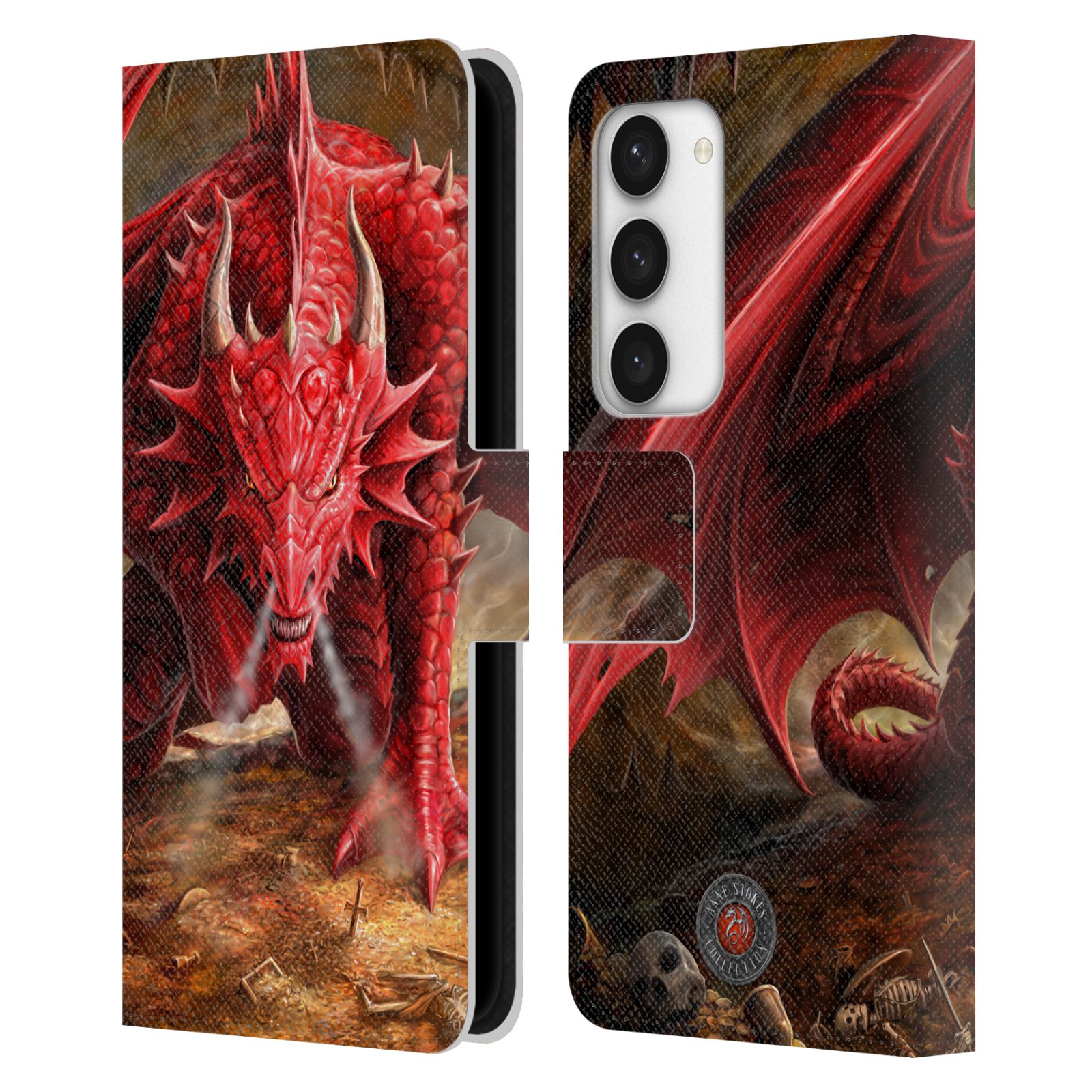 Pouzdro HEAD CASE na mobil Samsung Galaxy S23 5G  fantasy - červený drak