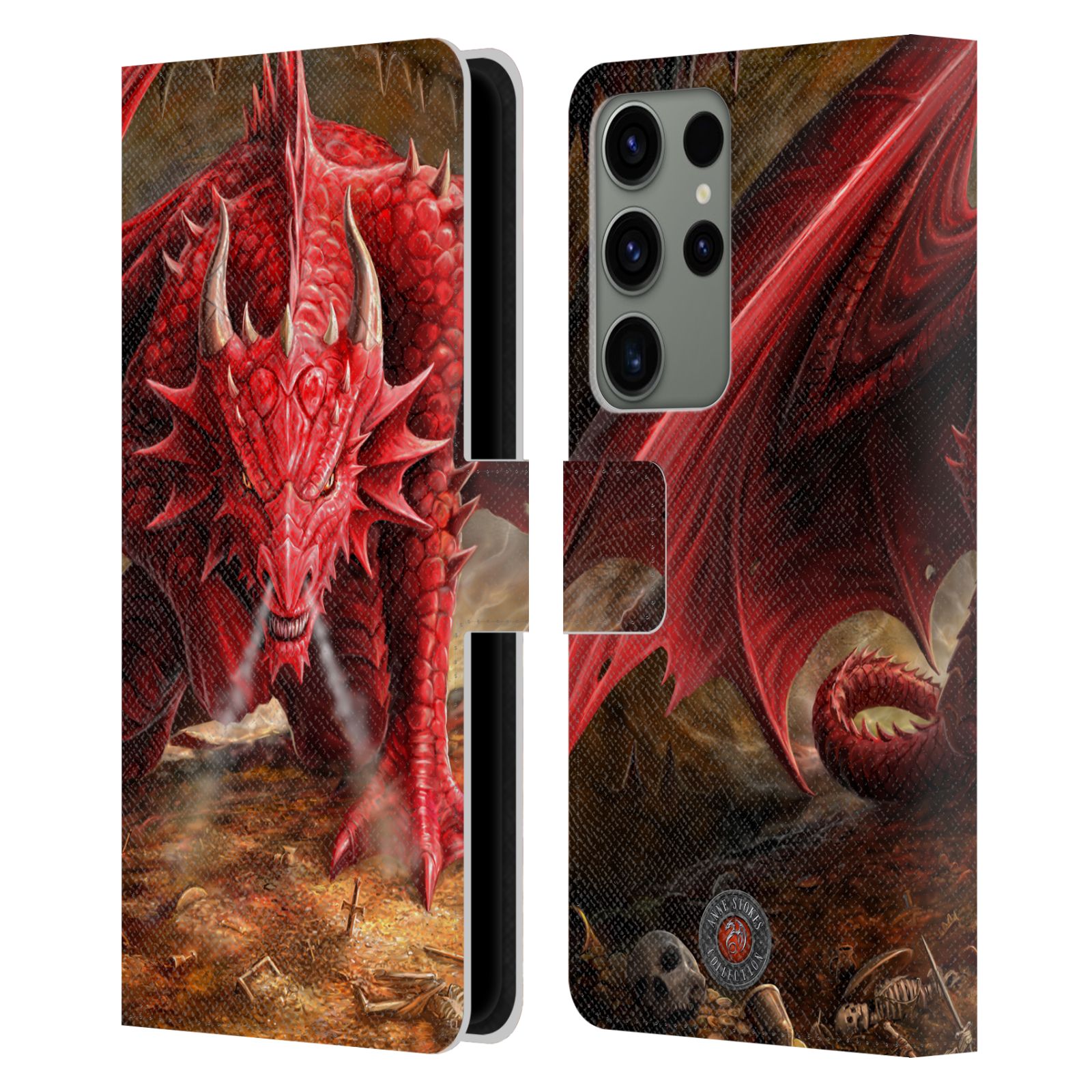 Pouzdro HEAD CASE na mobil Samsung Galaxy S23 ULTRA  fantasy - červený drak