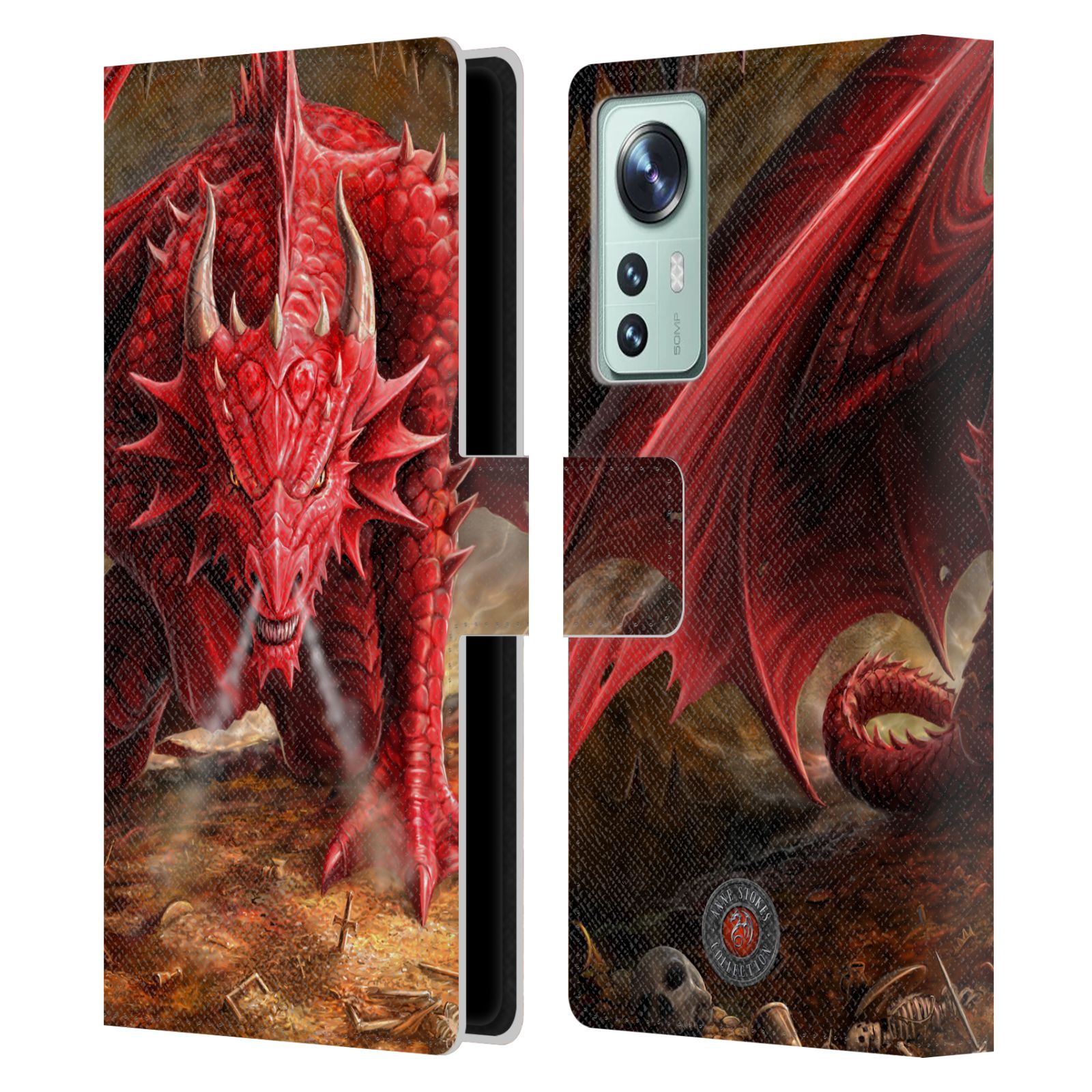 Pouzdro HEAD CASE na mobil Xiaomi 12  fantasy - červený drak
