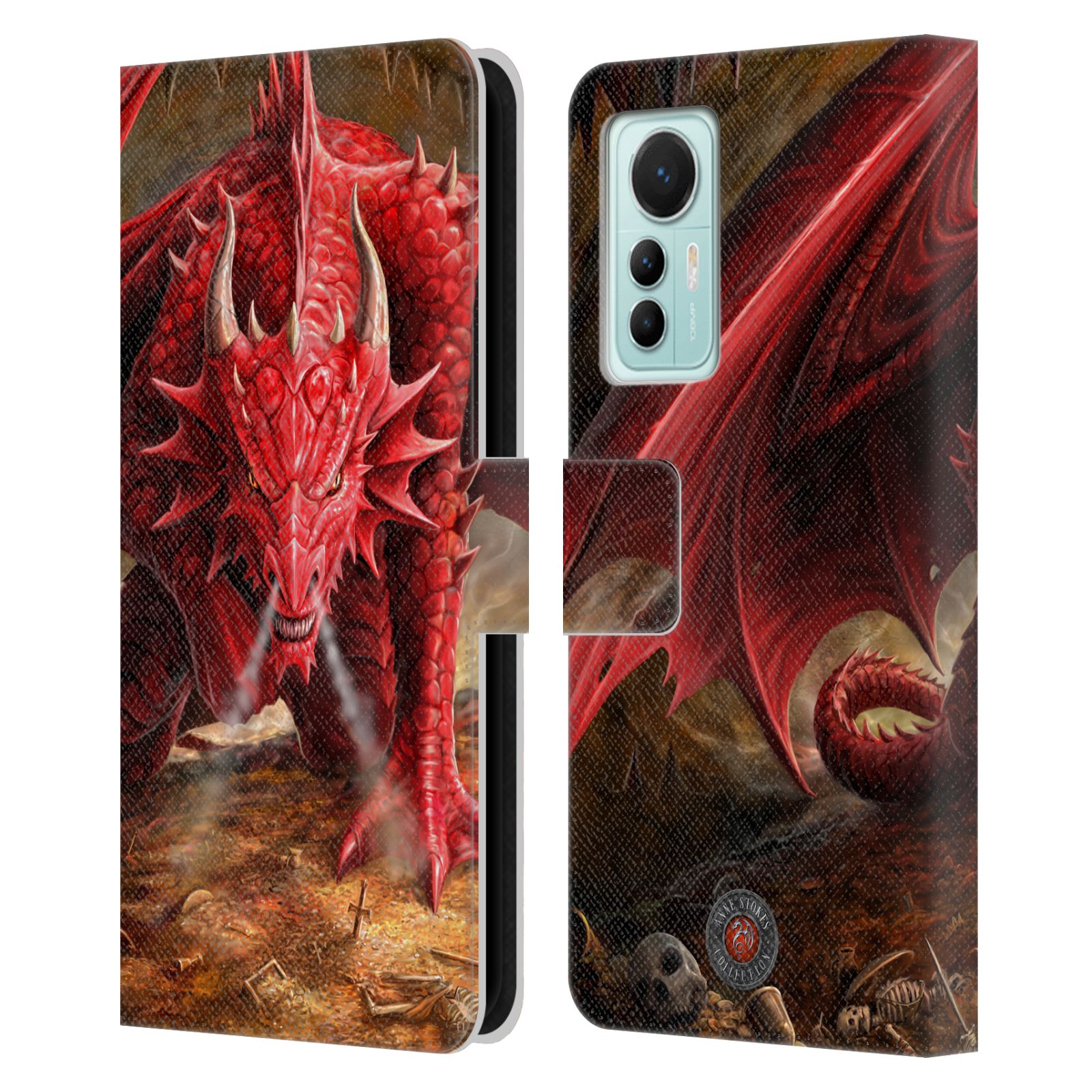 Pouzdro HEAD CASE na mobil Xiaomi 12 LITE  fantasy - červený drak