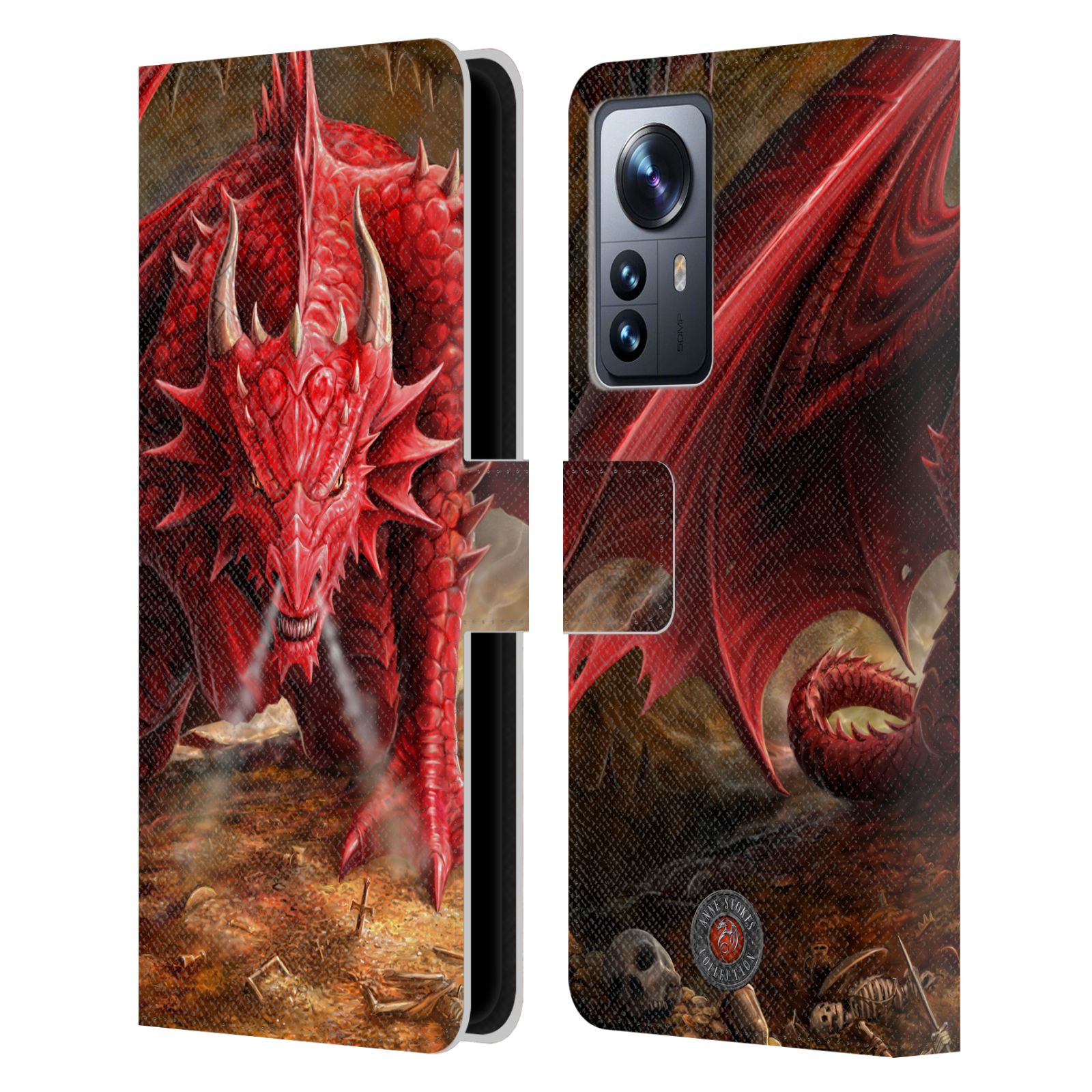 Pouzdro HEAD CASE na mobil Xiaomi 12 PRO  fantasy - červený drak