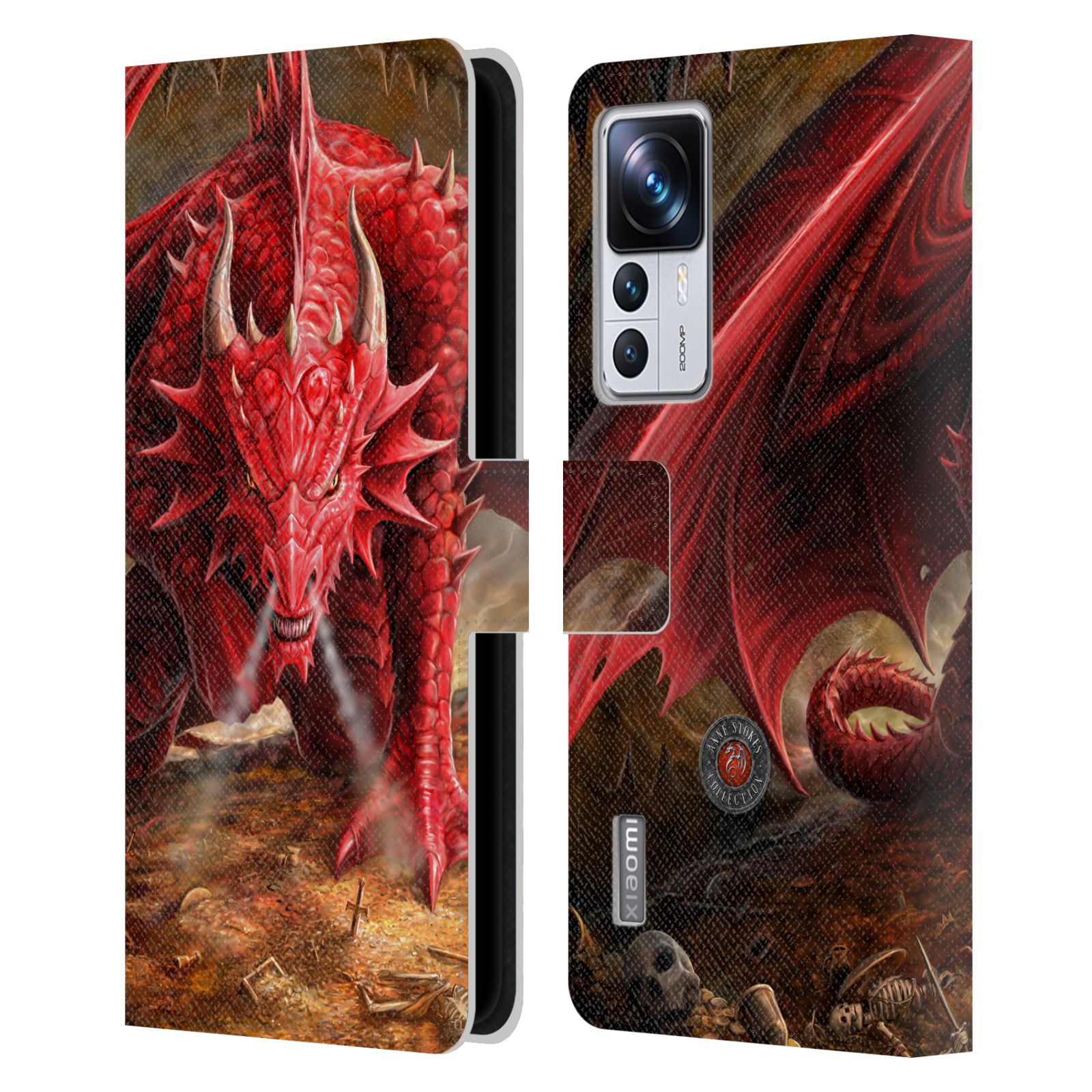 Pouzdro HEAD CASE na mobil Xiaomi 12T PRO  fantasy - červený drak