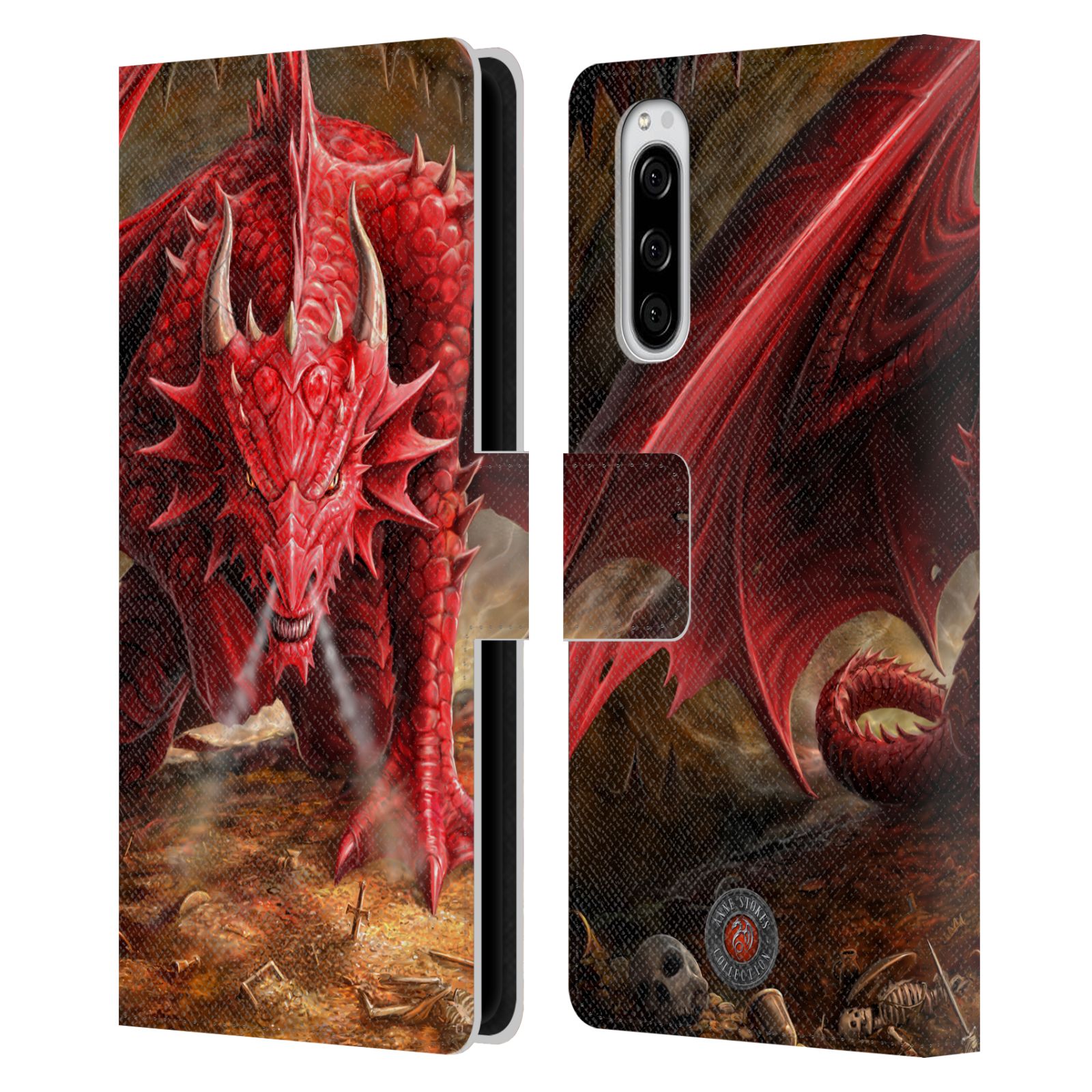 Pouzdro na mobil Sony Xperia 5 - Head Case - fantasy - červený drak