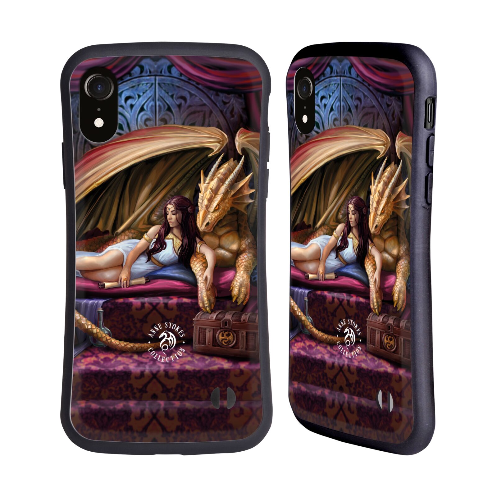 Odolný zadní obal pro mobil Apple Iphone XR - HEAD CASE - Anne Stokes - Odpočinek s drakem