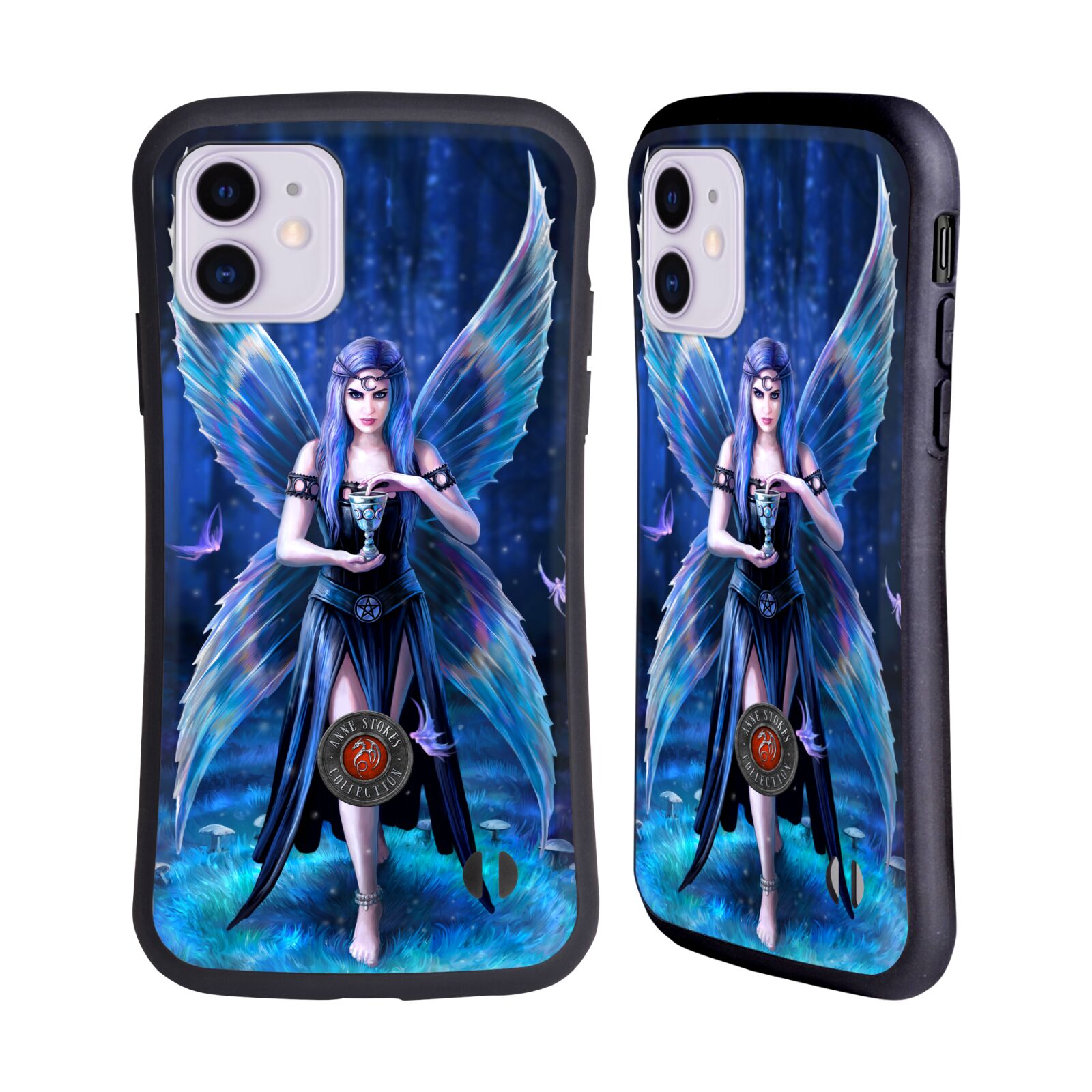 Odolný zadní obal pro mobil Apple Iphone 11 - HEAD CASE - Anne Stokes - Motýlí křídla lesní žena