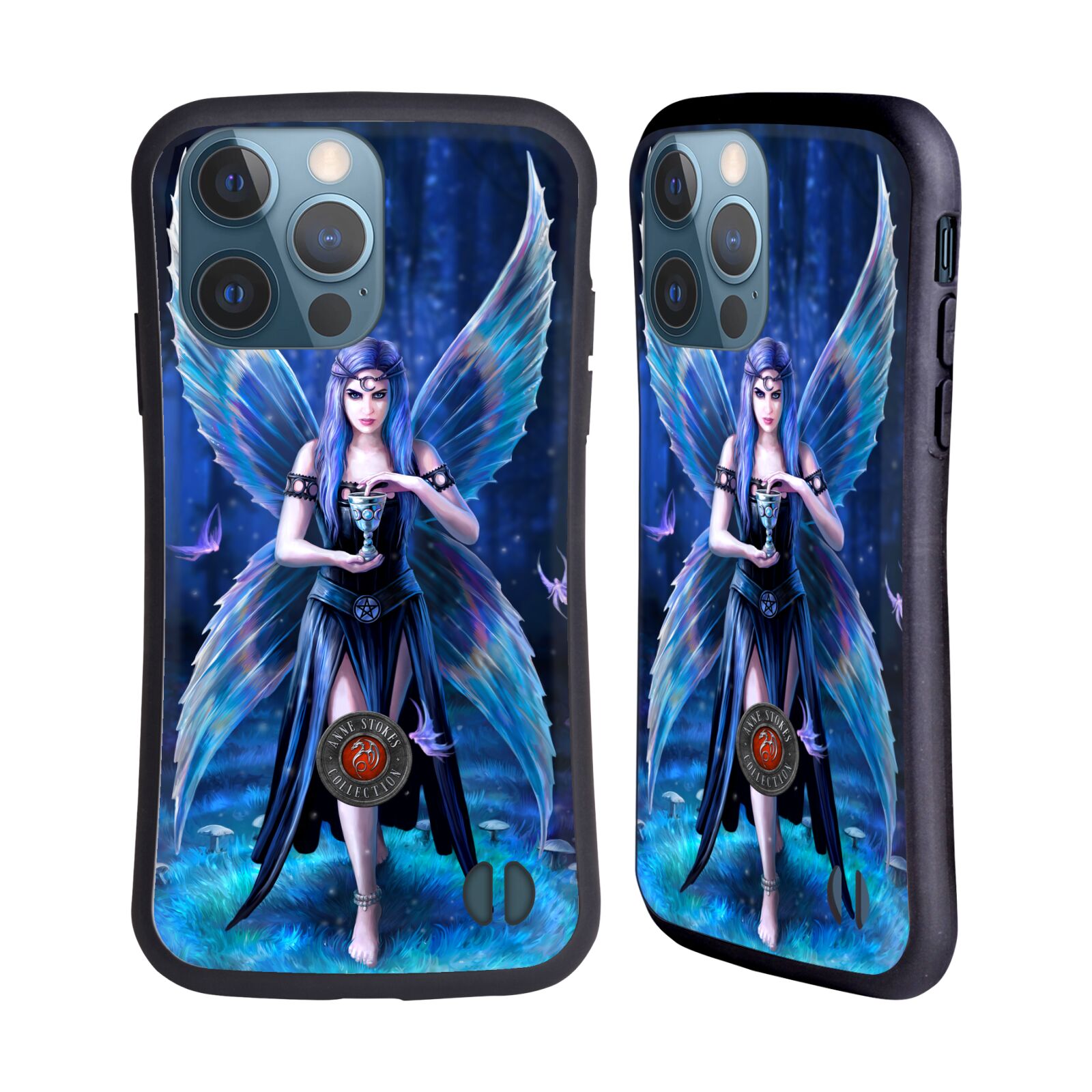 Odolný zadní obal pro mobil Apple iPhone 13 PRO - HEAD CASE - Anne Stokes - Motýlí křídla lesní žena