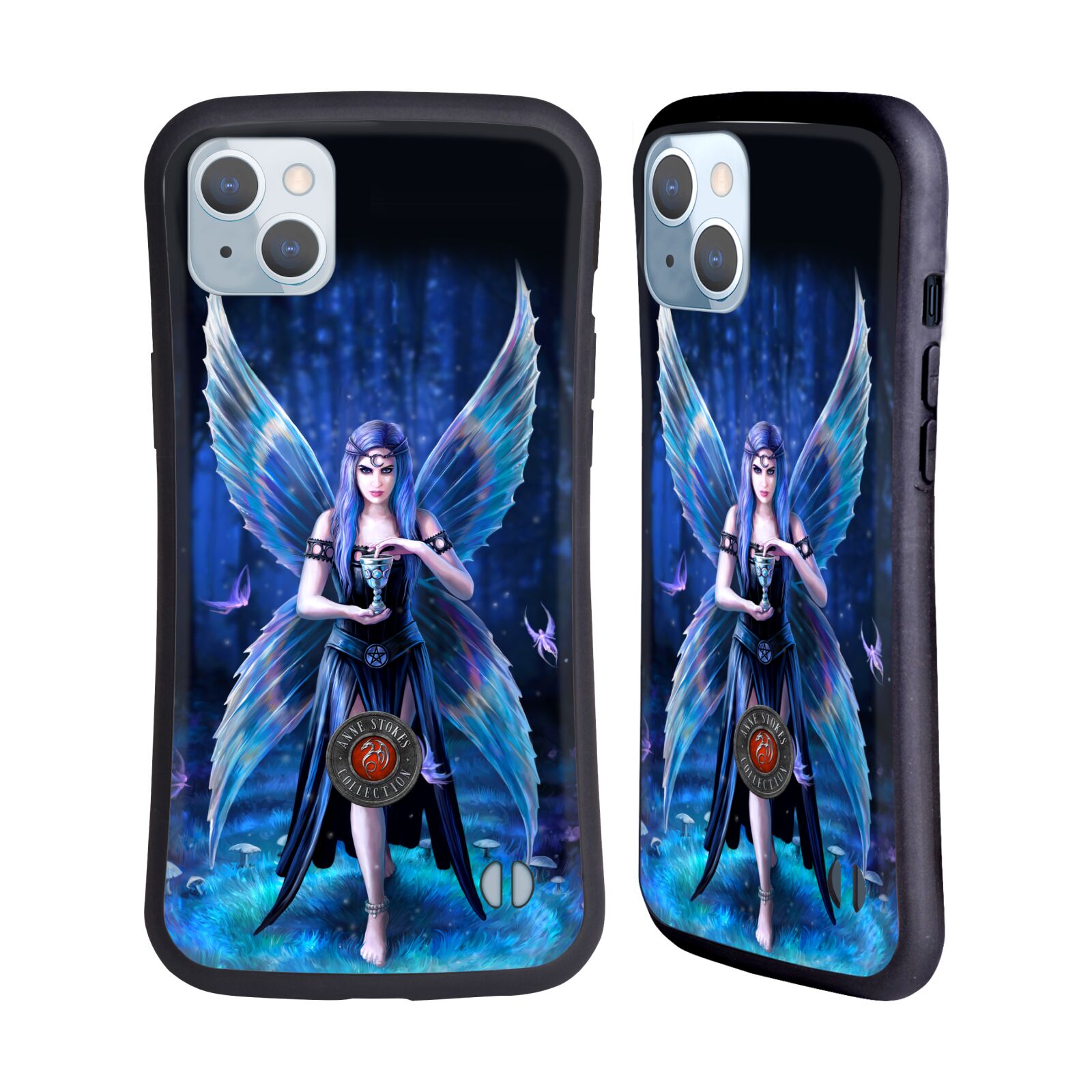 Odolný zadní obal pro mobil Apple iPhone 14 PLUS - HEAD CASE - Anne Stokes - Motýlí křídla lesní žena