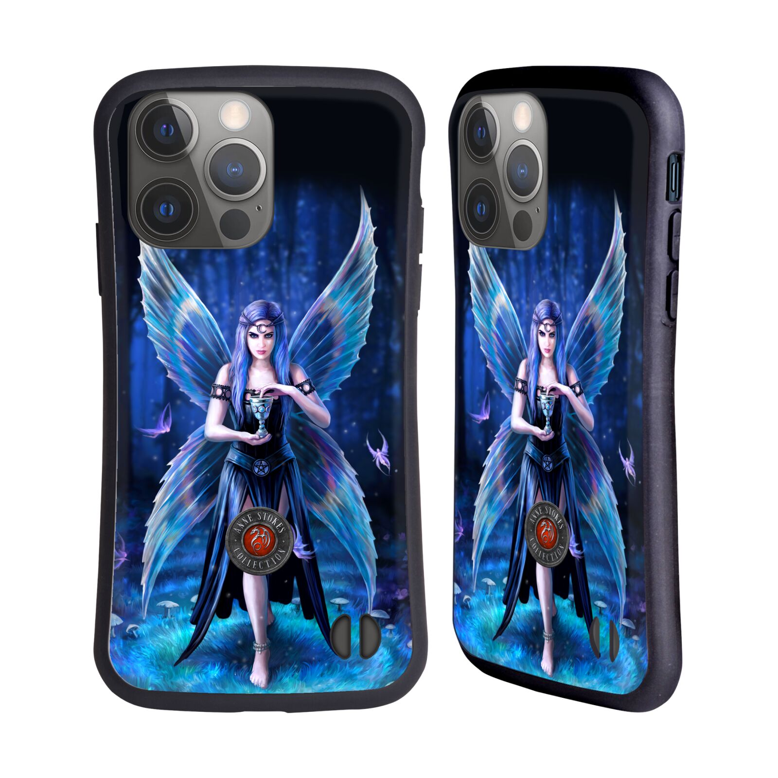 Odolný zadní obal pro mobil Apple iPhone 14 PRO - HEAD CASE - Anne Stokes - Motýlí křídla lesní žena