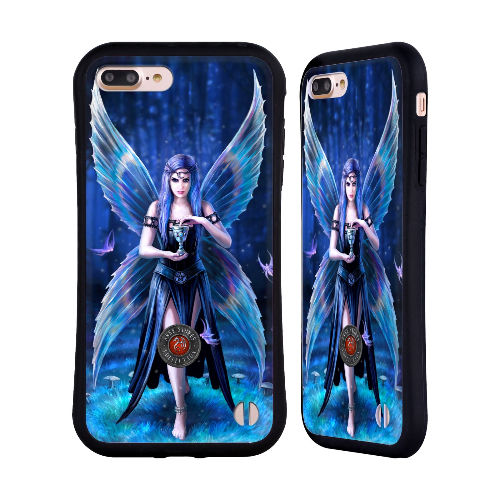 Odolný zadní obal pro mobil Apple Iphone 7+ /  8+ - HEAD CASE - Anne Stokes - Motýlí křídla lesní žena