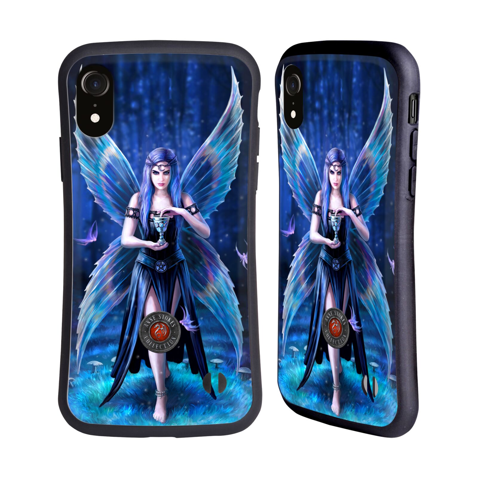 Odolný zadní obal pro mobil Apple Iphone XR - HEAD CASE - Anne Stokes - Motýlí křídla lesní žena
