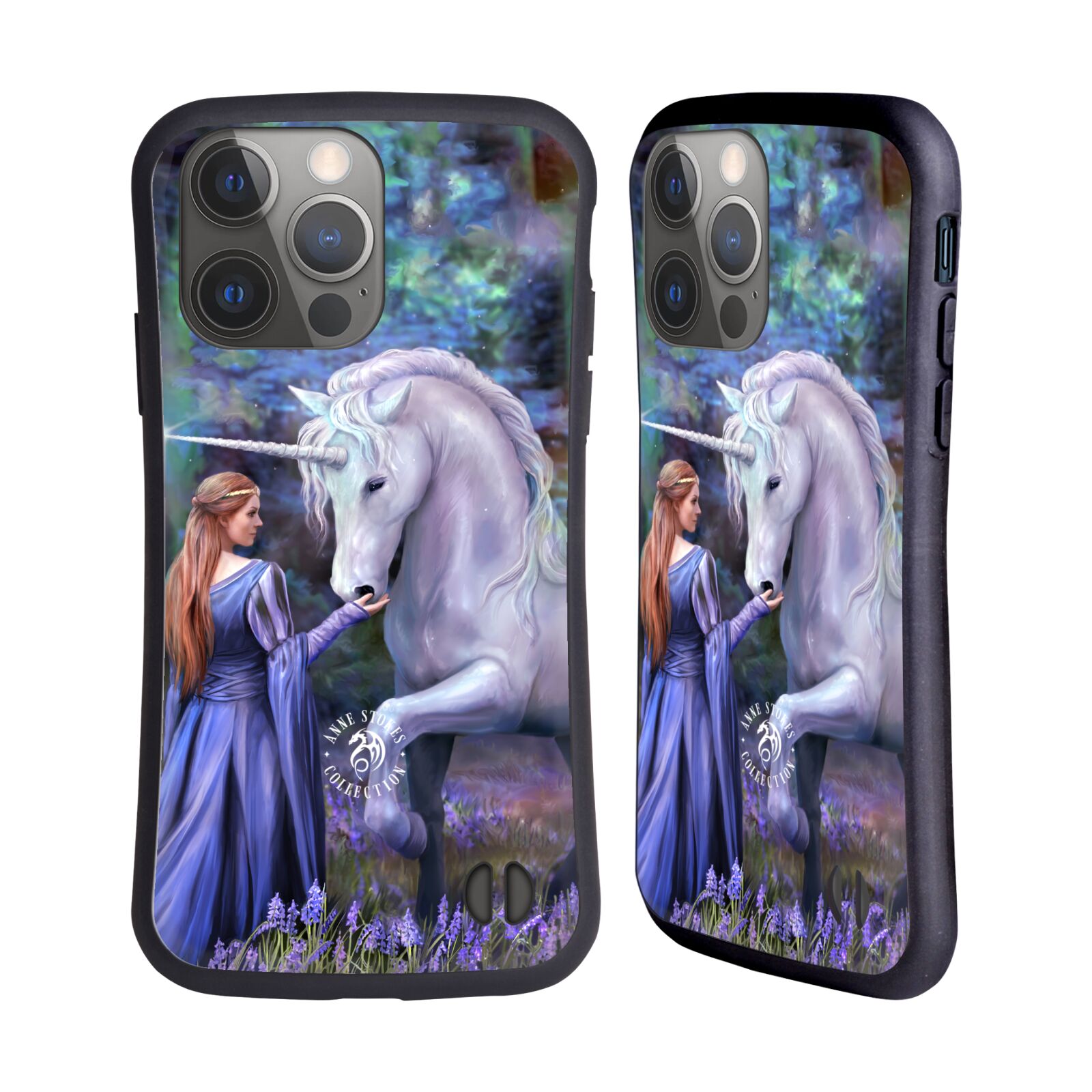 Odolný zadní obal pro mobil Apple iPhone 14 PRO - HEAD CASE - Anne Stokes - Jednorožec modrý les