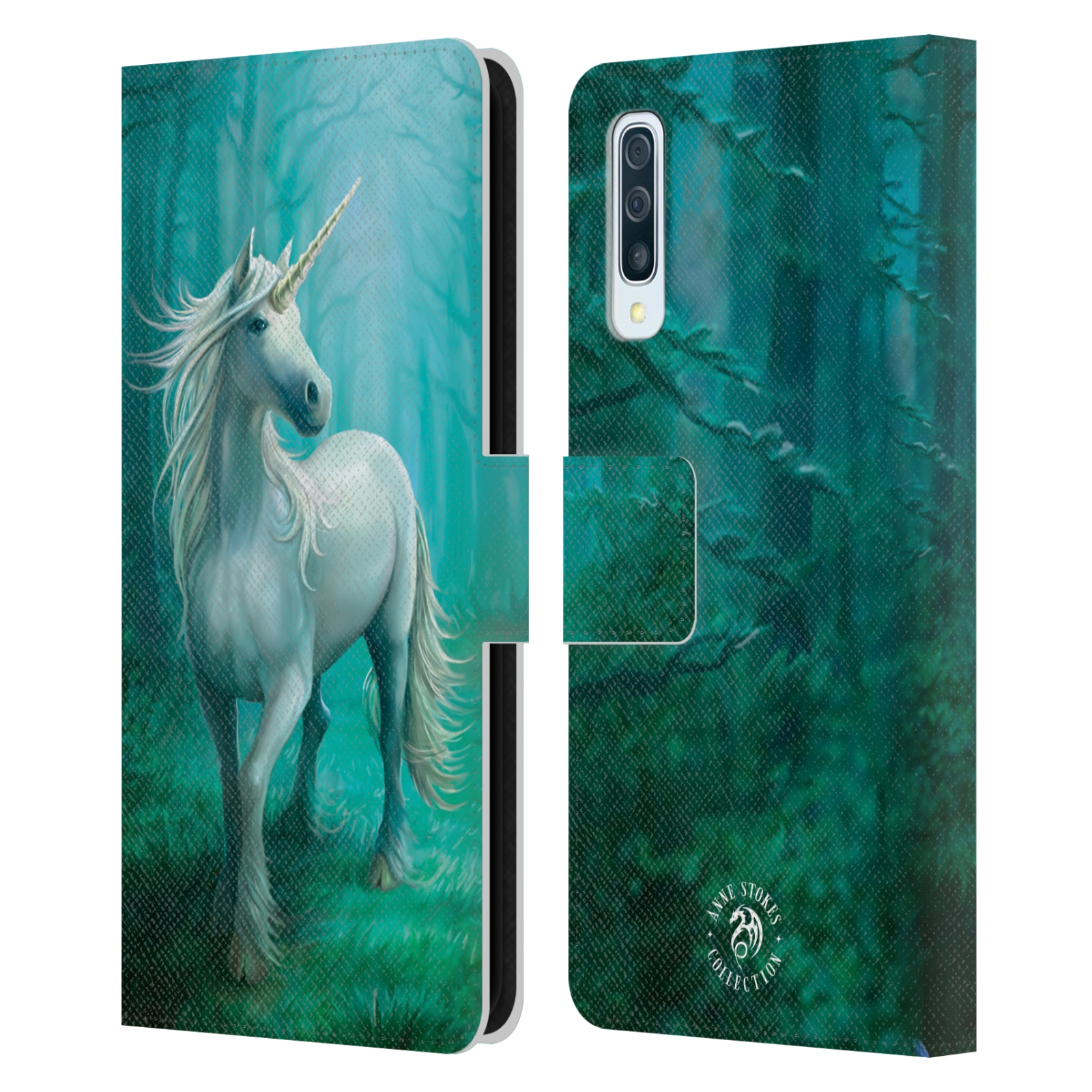 Pouzdro na mobil Samsung Galaxy A50 - Head Case - fantasy - jednorožec v lese