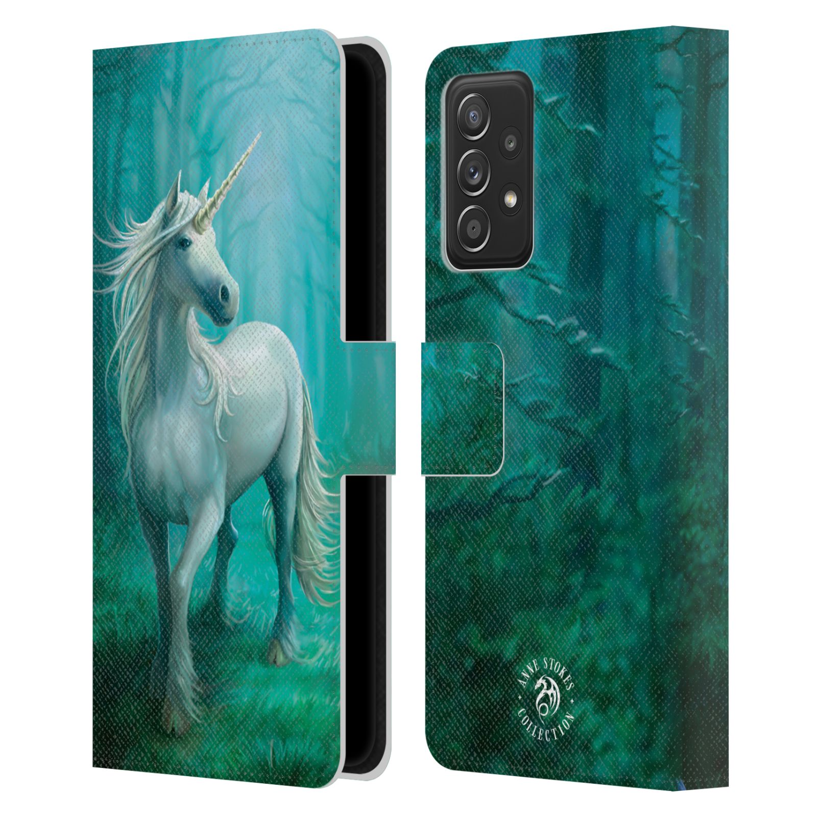 Pouzdro HEAD CASE na mobil Samsung Galaxy A53 5G  fantasy - jednorožec v lese
