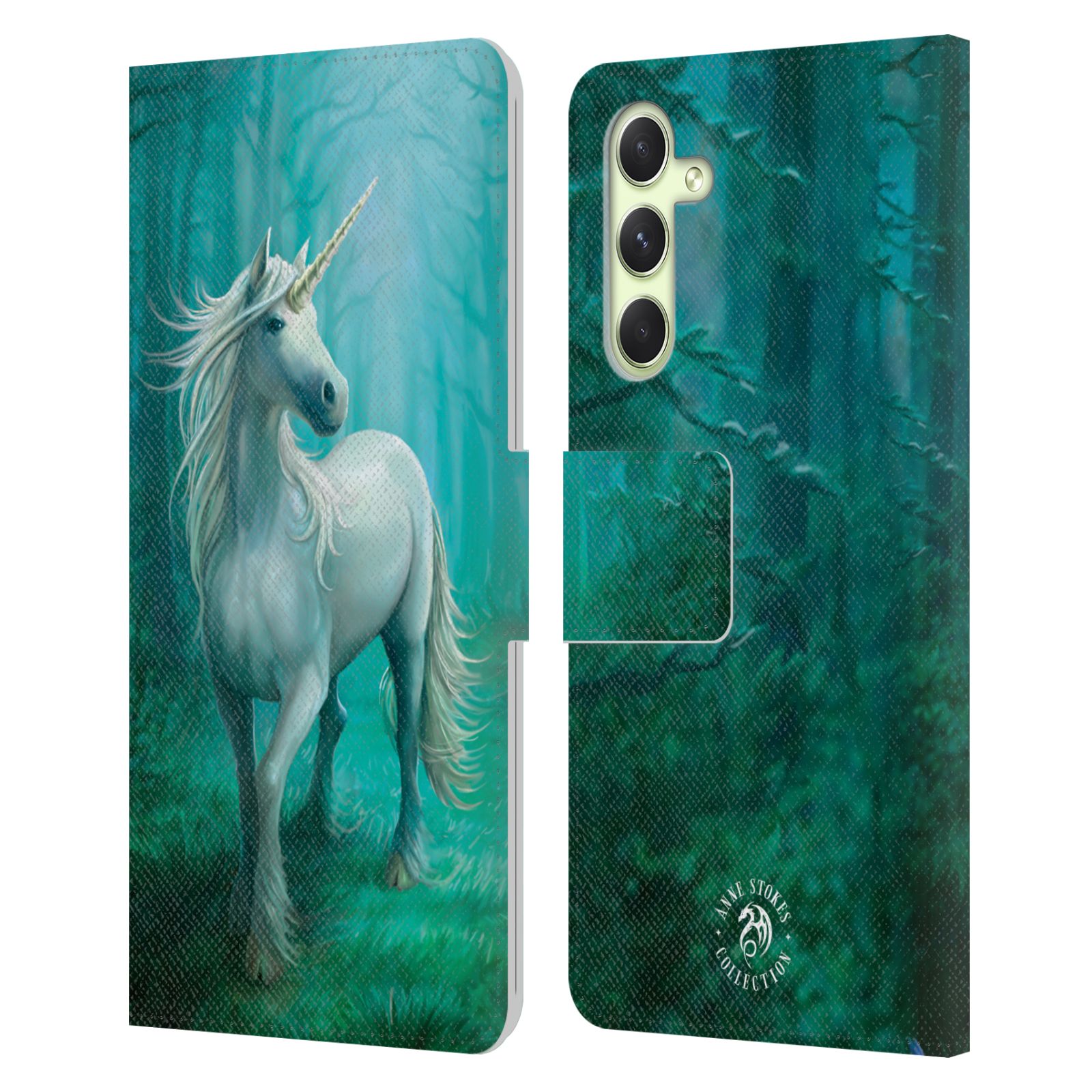 Pouzdro HEAD CASE na mobil Samsung Galaxy A54 5G  fantasy - jednorožec v lese