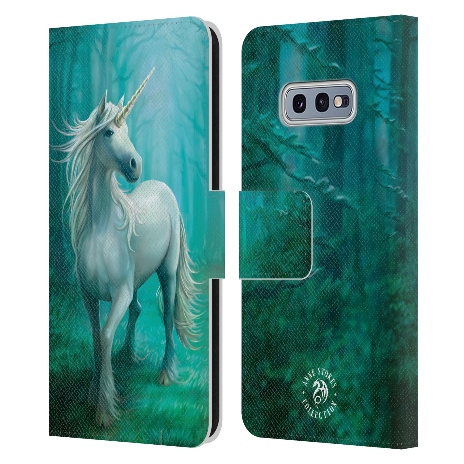 Pouzdro HEAD CASE na mobil Samsung Galaxy S10e  fantasy - jednorožec v lese