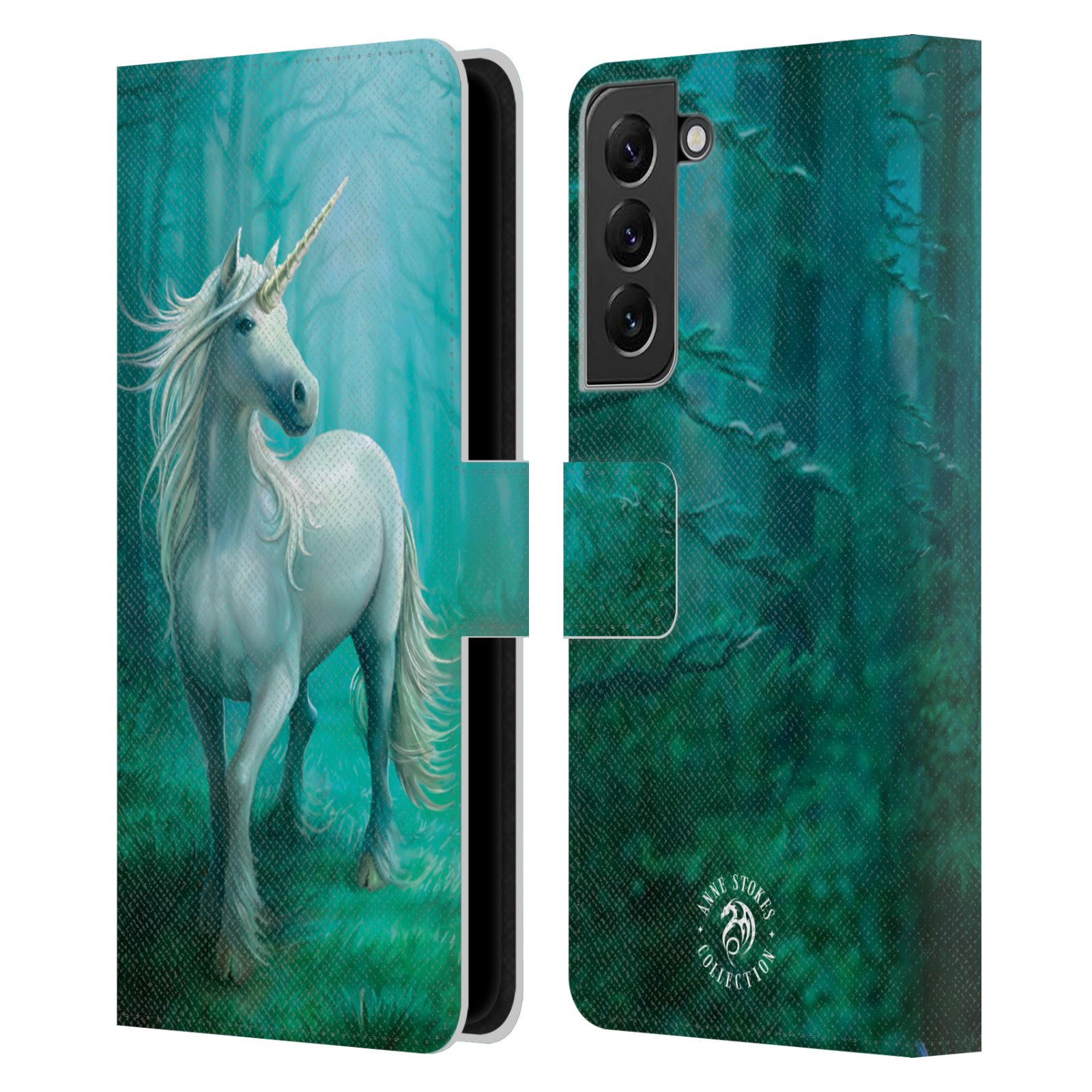 Pouzdro HEAD CASE na mobil Samsung Galaxy S22+ / S22+ 5G  fantasy - jednorožec v lese
