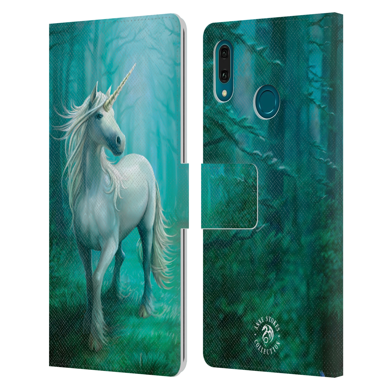 Pouzdro na mobil Huawei Y9 2019 - Head Case - fantasy - jednorožec v lese