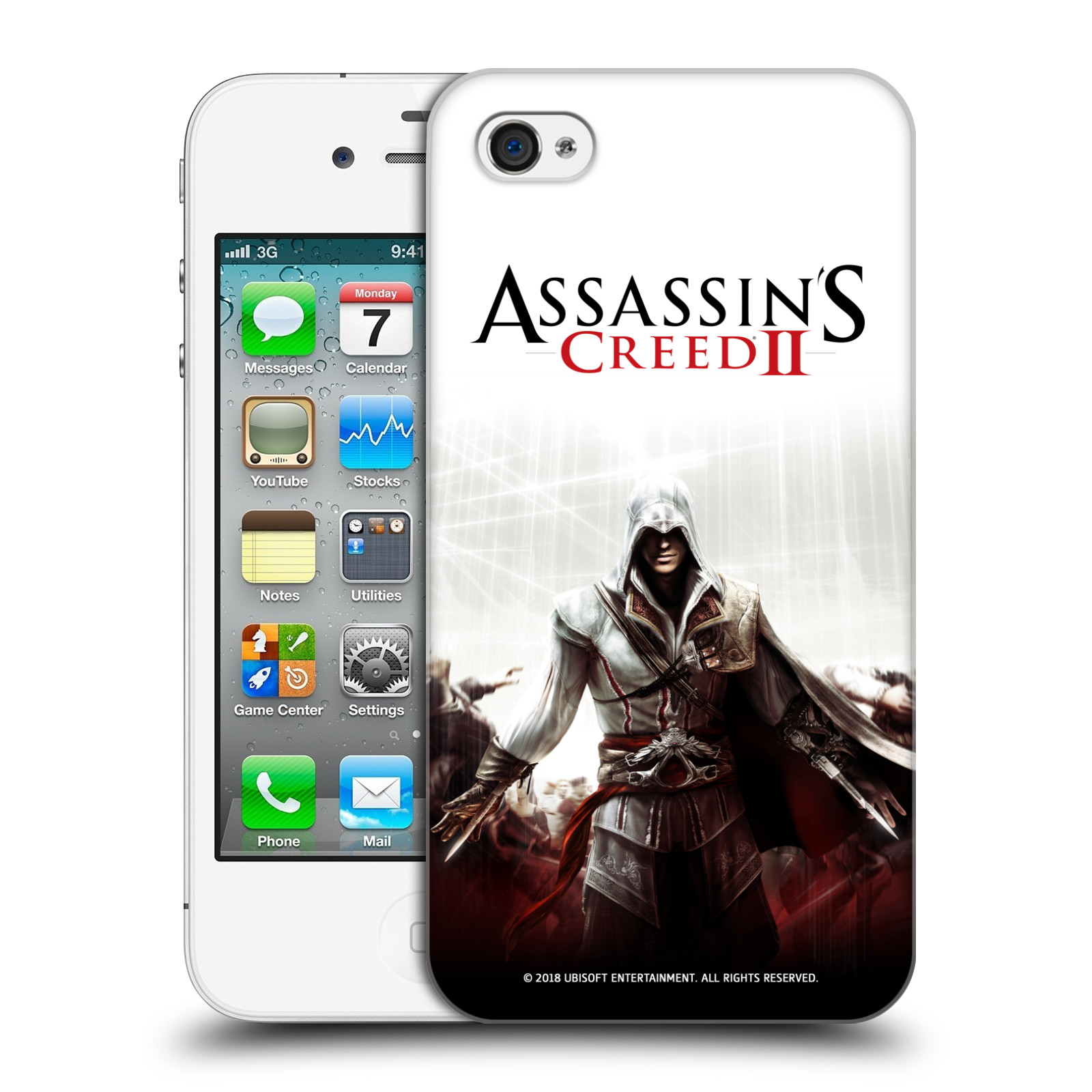 Zadní obal pro mobil Apple Iphone 4/4S - HEAD CASE - Assassins Creed II - Ezio bojový postoj
