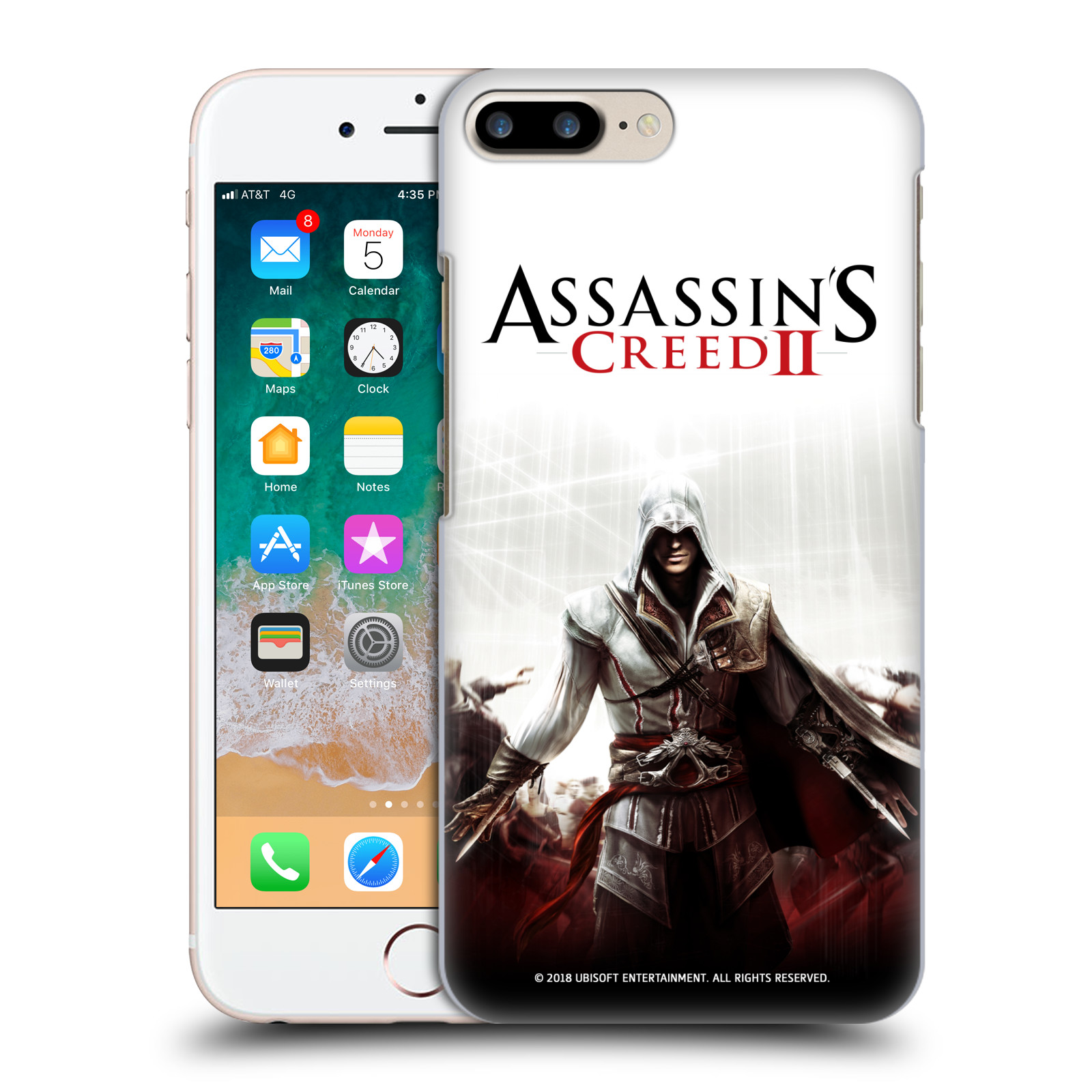 Zadní obal pro mobil Apple Iphone 7+ /  8+ - HEAD CASE - Assassins Creed II - Ezio bojový postoj