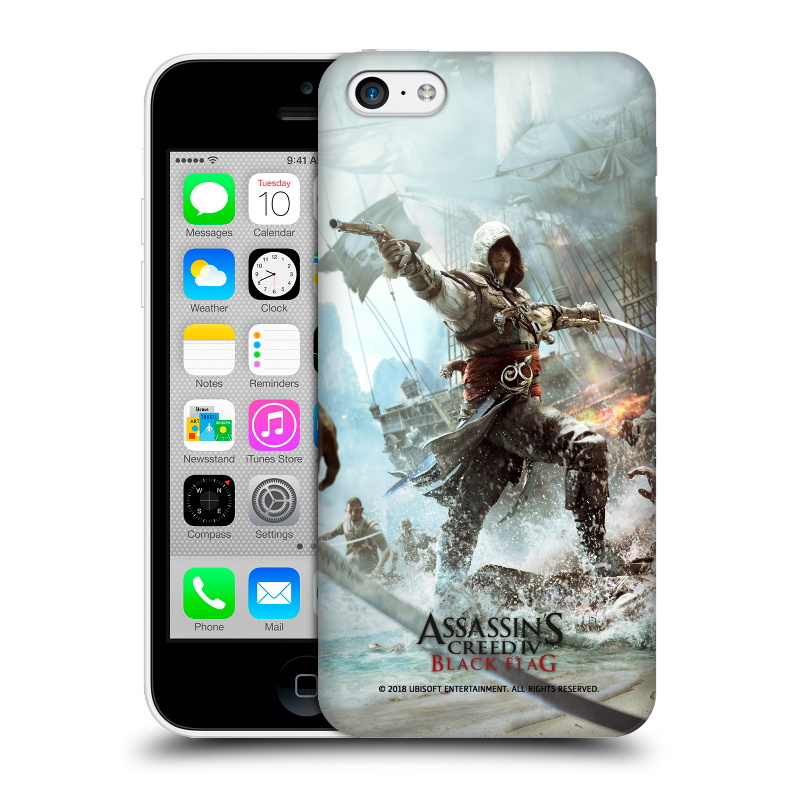 Pouzdro na mobil Apple Iphone 5C - HEAD CASE - Assasins Creed Black Flag - Edward v boji